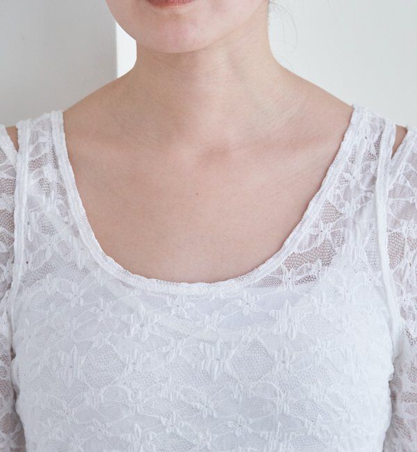  「レースレイヤードカットソー」|Tシャツ・カットソー|
