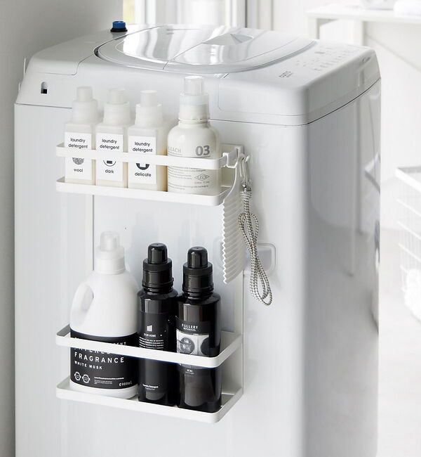 collex「【tower/タワー 】洗濯機横マグネット収納ラック2段 ランドリー マグネット」|その他|ホワイト