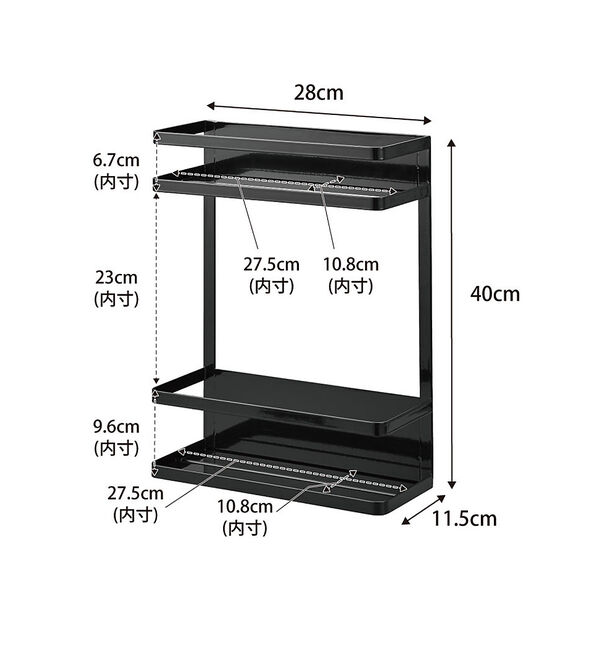 collex「【tower/タワー 】洗濯機横マグネット収納ラック2段 ランドリー マグネット」|その他|