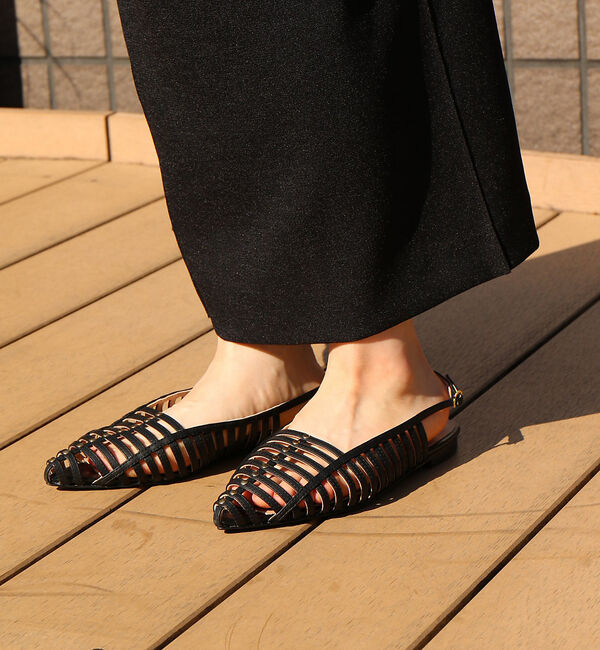 Rouge vif「【VINILO/ヴィニーロ】レザースリングバッグシューズ」|サンダル|