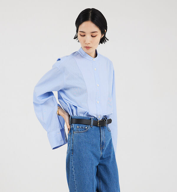 The Store by C' 「【COCUCA】タキシードシャツ」|シャツ・ブラウス|サックスブルー