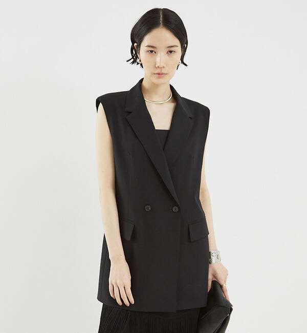 The Store by C' 「【COCUCA】ダブルベスト」|ダウンベスト・ベスト|ブラック