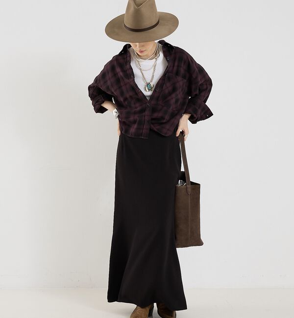 The Store by C' 「【COCUCA】ライトダブルサテンスカート」|スカート|