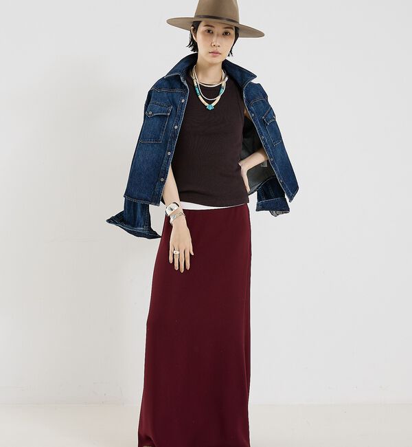 The Store by C' 「【COCUCA】ライトダブルサテンスカート」|スカート|