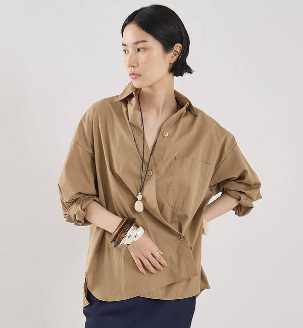 The Store by C' 「【TWP】New Earl／オーバーサイズシャツ」|シャツ・ブラウス|キャメル