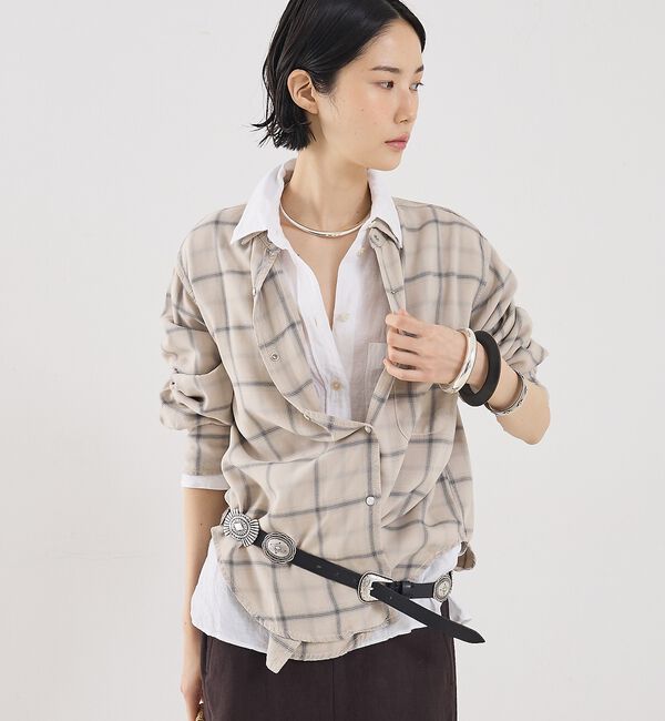 The Store by C' 「【REMI RELIEF】【別注】レーヨンツイルチェックシャツ2」|シャツ・ブラウス|