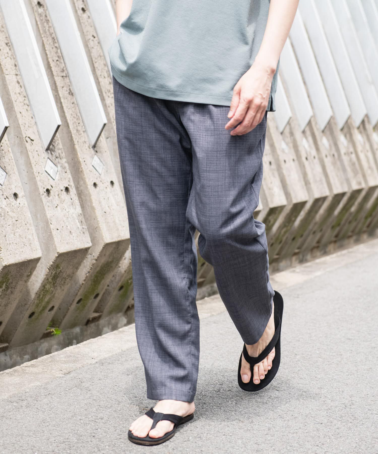 URBAN RESEARCH DOORS「『吸水速乾/イージーケア』リネンライクイージーパンツ」|その他|チャコールグレー