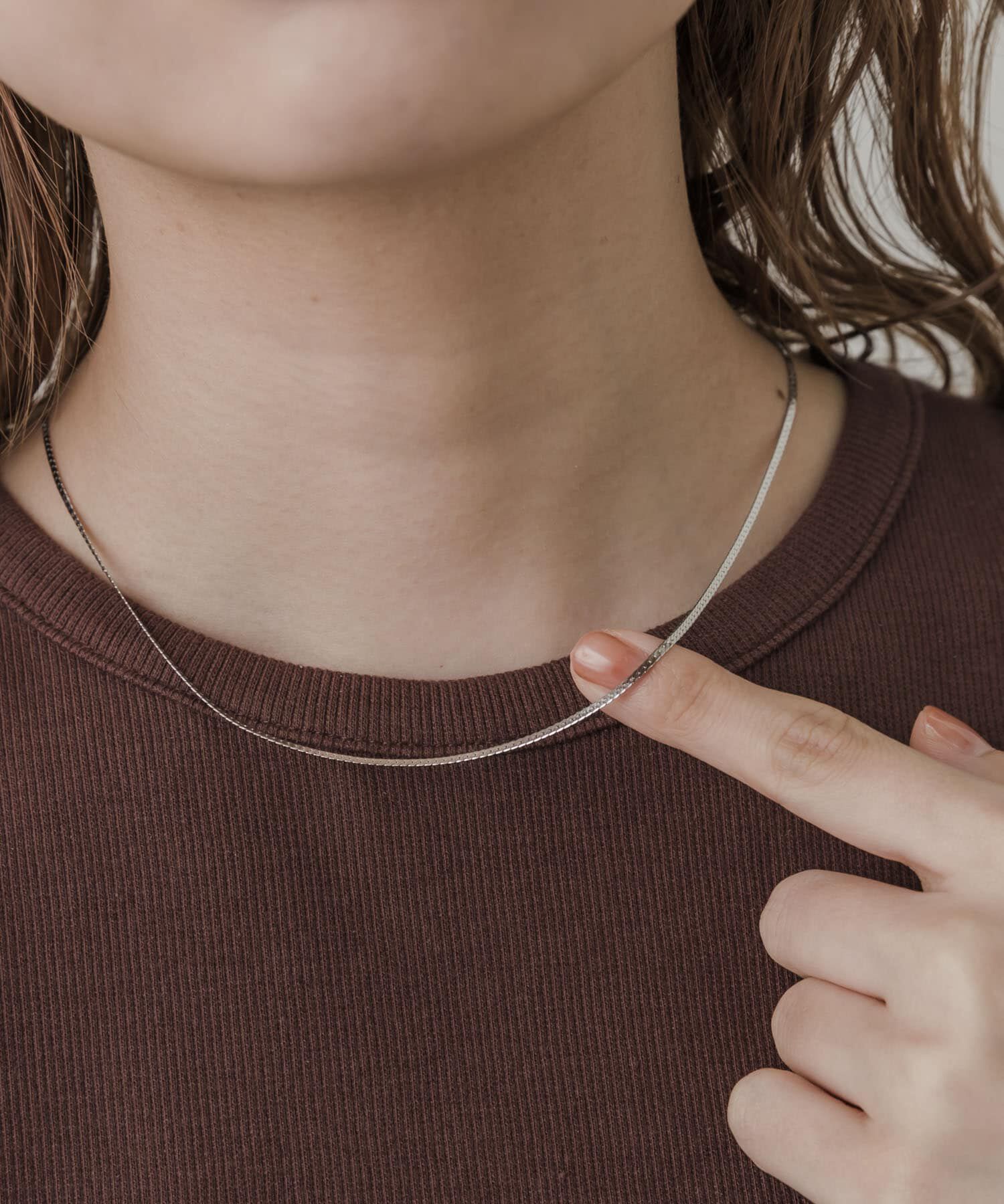 SMELLY「サージカルステンレスプレーンネックレス」|ネックレス|