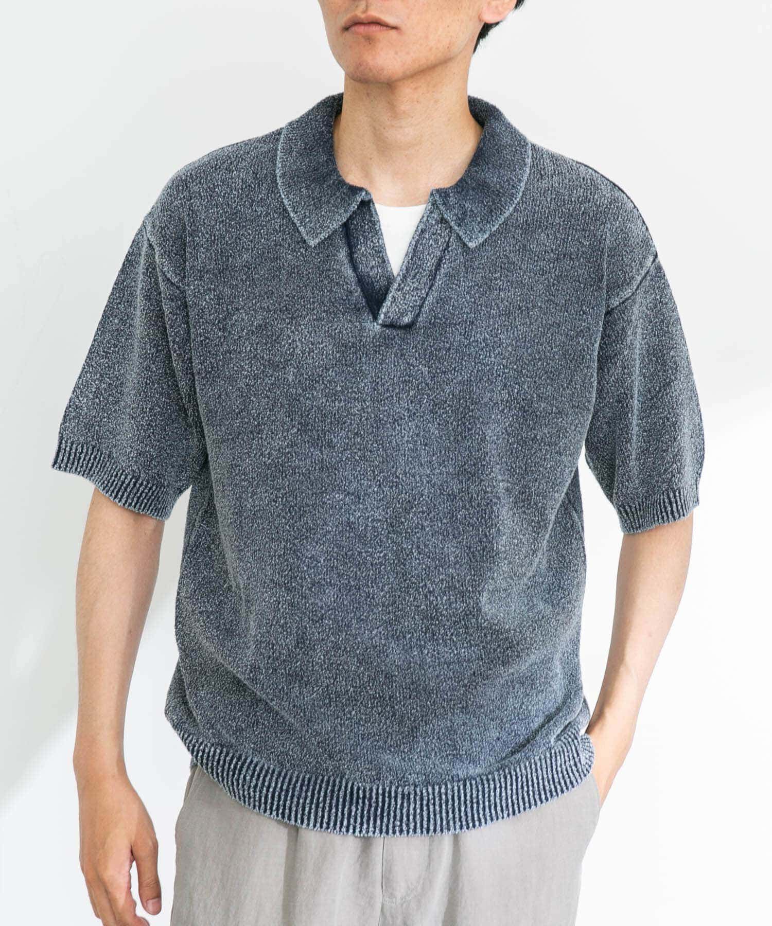 Sonny Label 「インディゴパイルスキッパーポロシャツ」|ポロシャツ|インディゴブルー