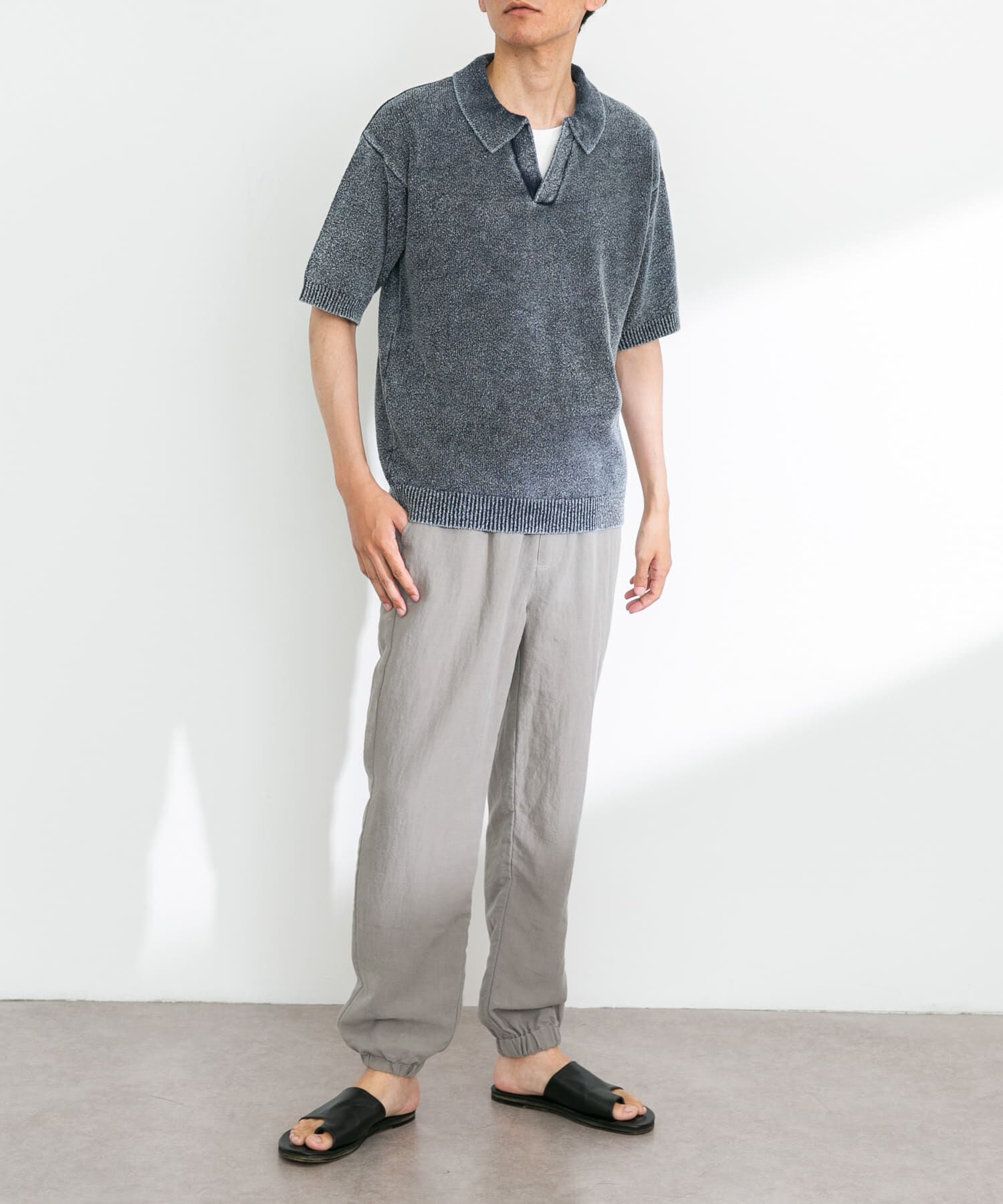 Sonny Label 「インディゴパイルスキッパーポロシャツ」|ポロシャツ|