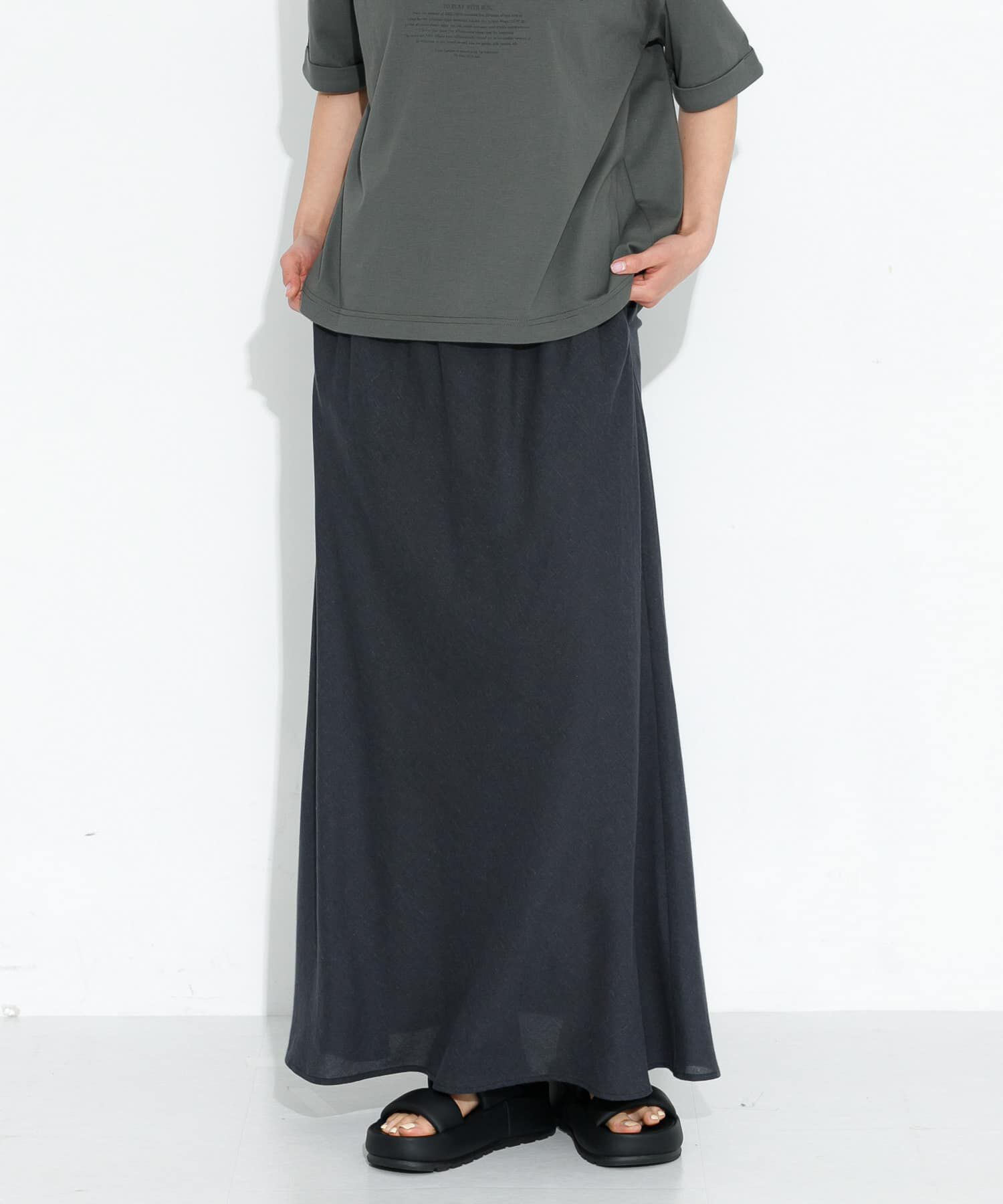 Sonny Label 「リネン混セミマーメイドスカート」|スカート|チャコールグレー