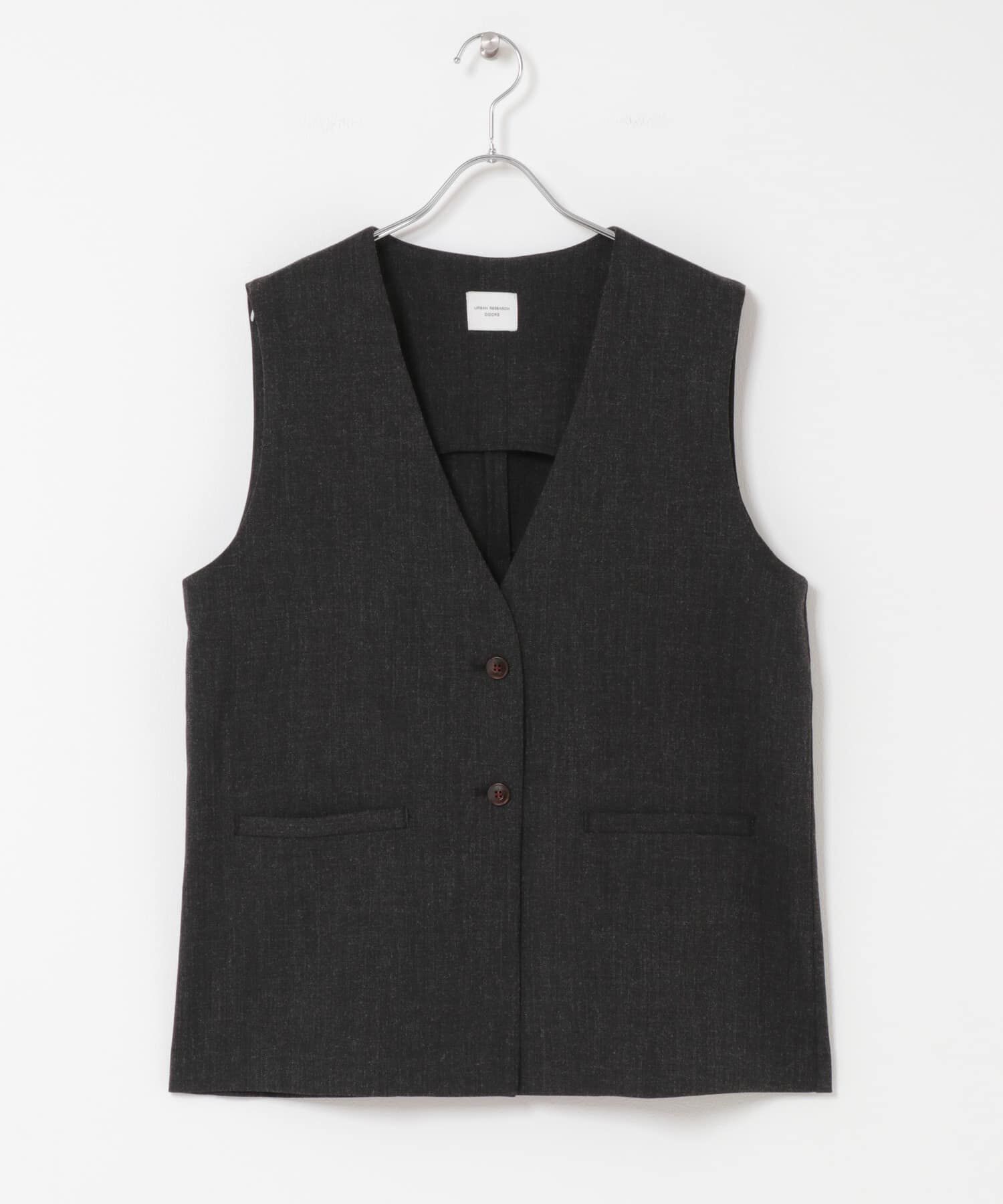 URBAN RESEARCH DOORS「ノーカラージレ」|ノーカラーコート|