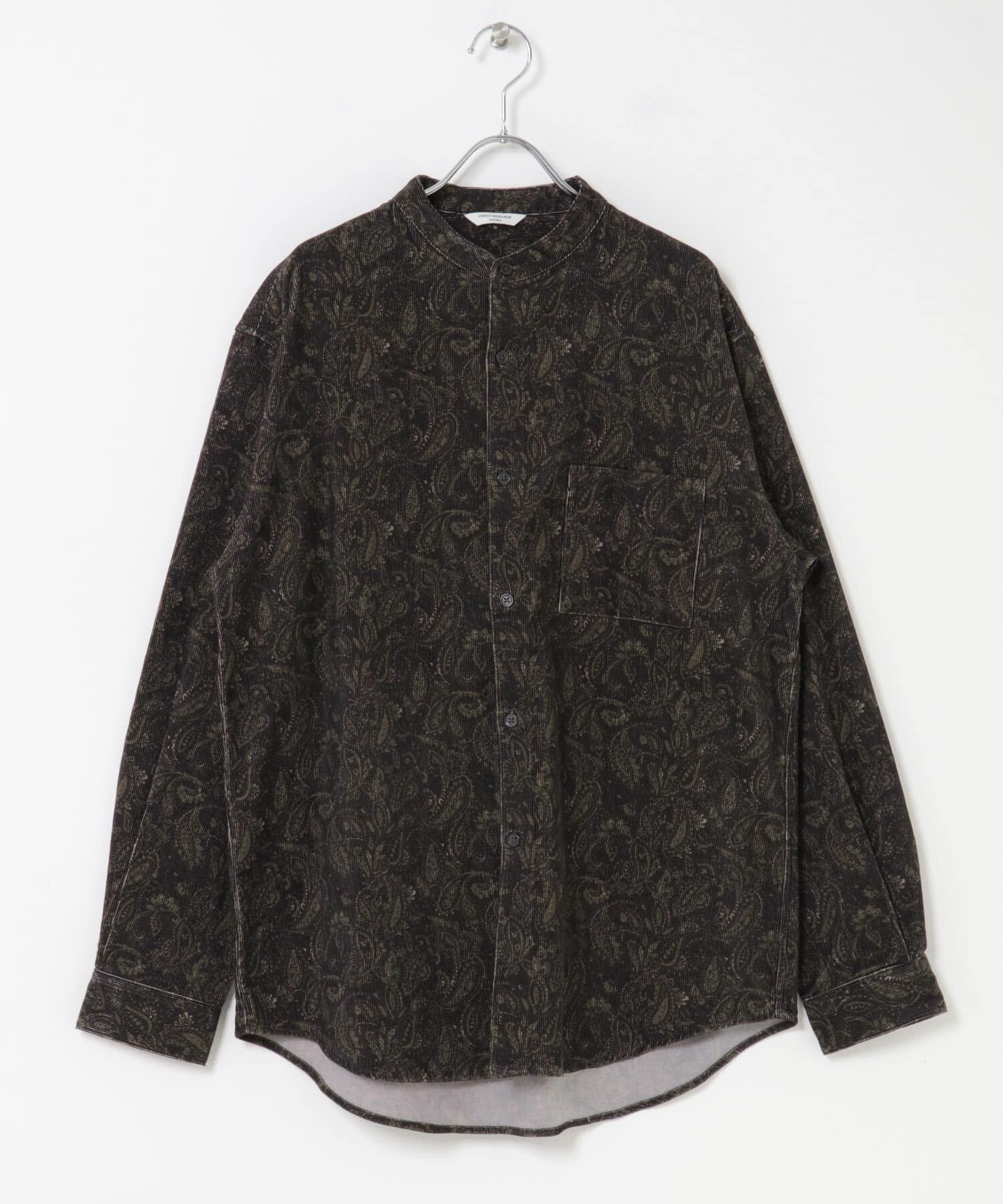 URBAN RESEARCH DOORS「『UR TECH』コーデュロイバンドカラーシャツ」|シャツ・ブラウス|