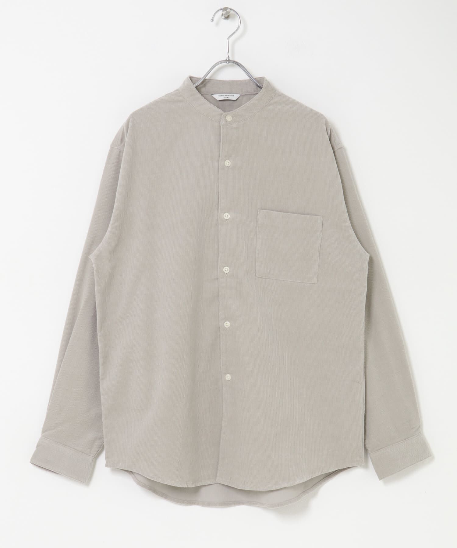 URBAN RESEARCH DOORS「『UR TECH』コーデュロイバンドカラーシャツ」|シャツ・ブラウス|
