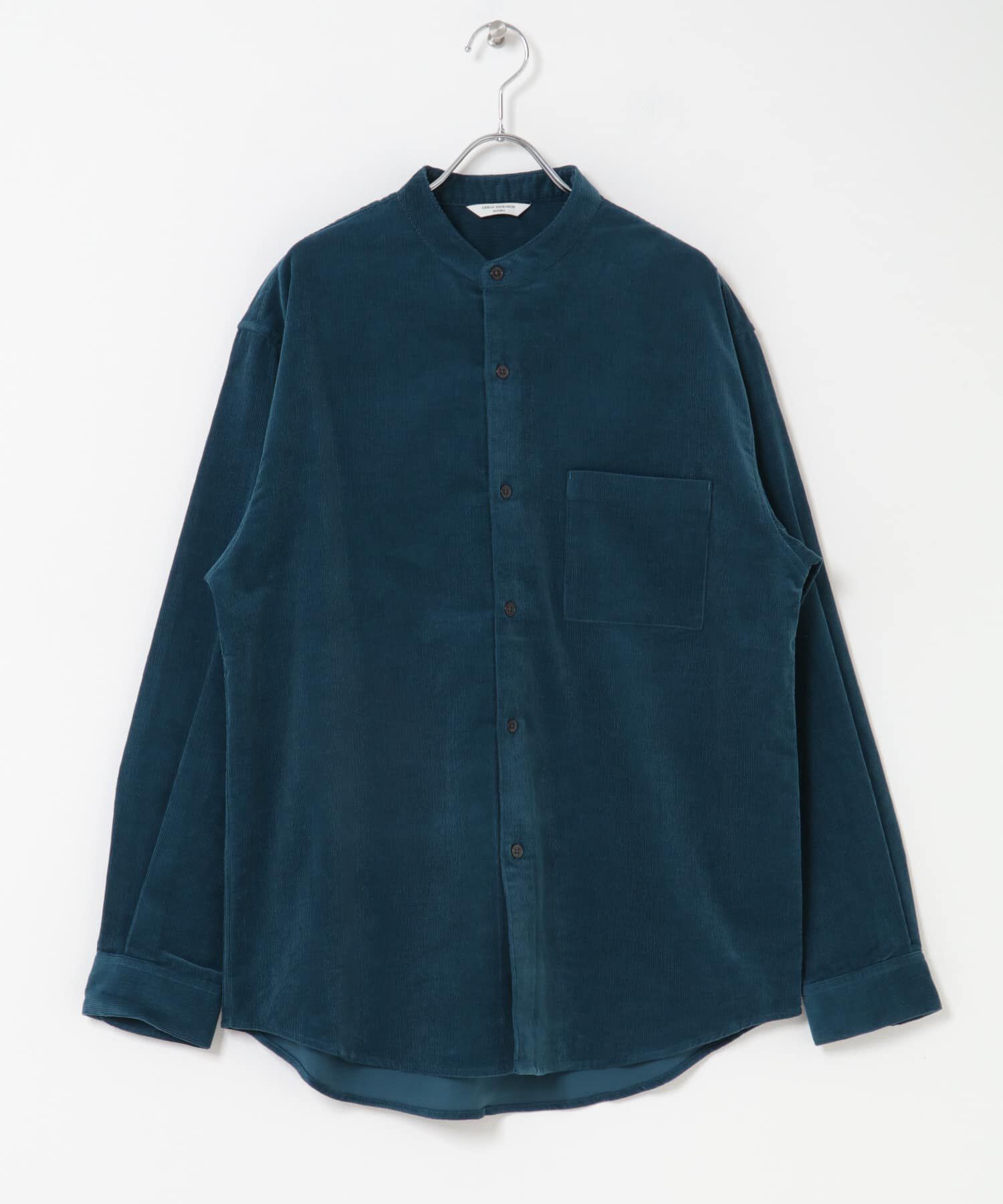 URBAN RESEARCH DOORS「『UR TECH』コーデュロイバンドカラーシャツ」|シャツ・ブラウス|