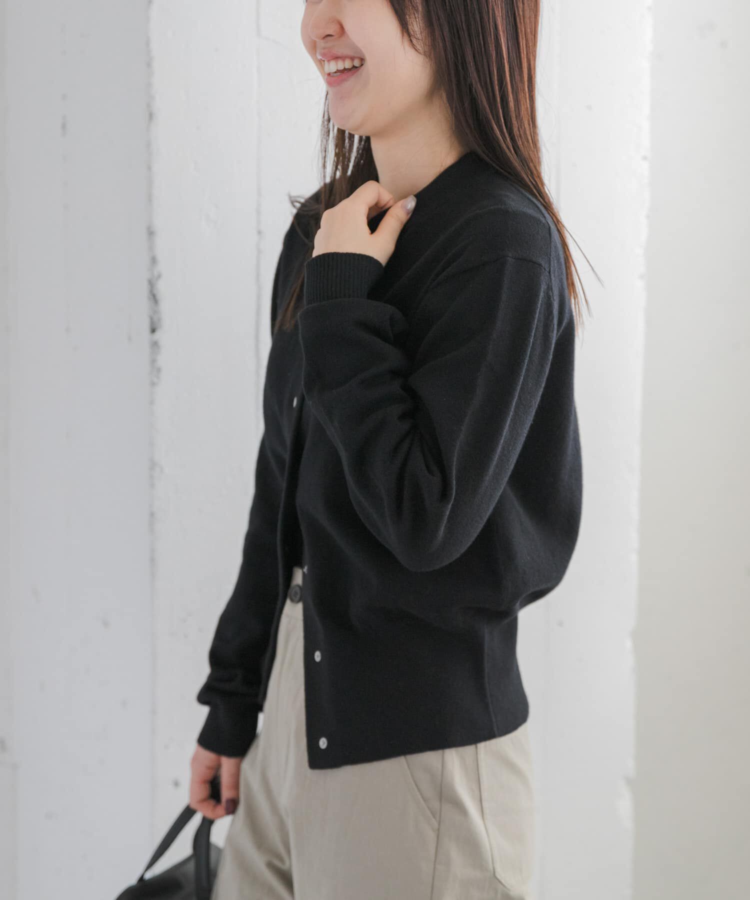 URBAN RESEARCH DOORS「FORK&SPOON　ミラージュクルーネックニットカーディガン」|カーディガン|