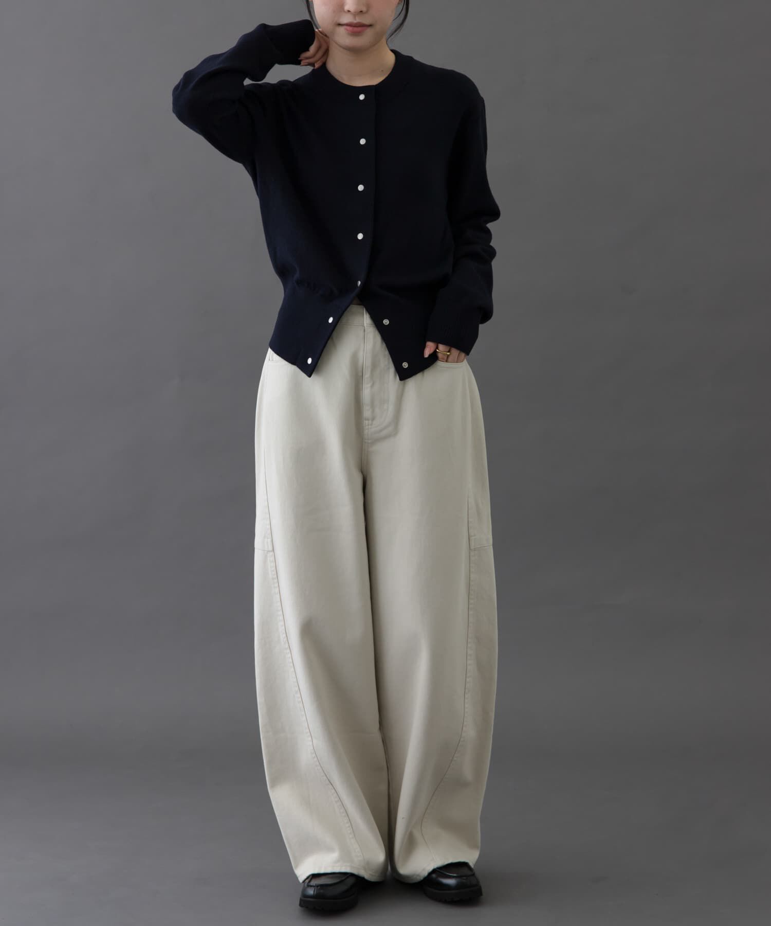 URBAN RESEARCH DOORS「FORK&SPOON　ミラージュクルーネックニットカーディガン」|カーディガン|