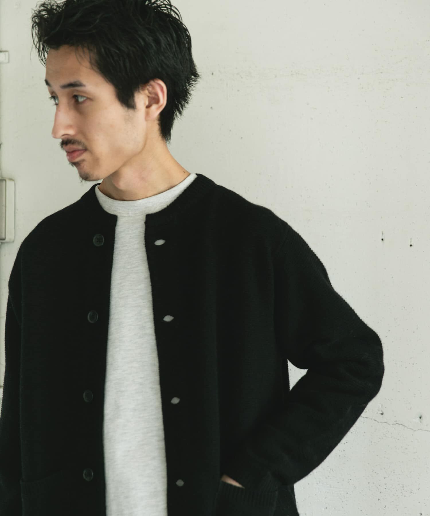 URBAN RESEARCH DOORS「ハミルトンウールガーターカーディガン」|カーディガン|