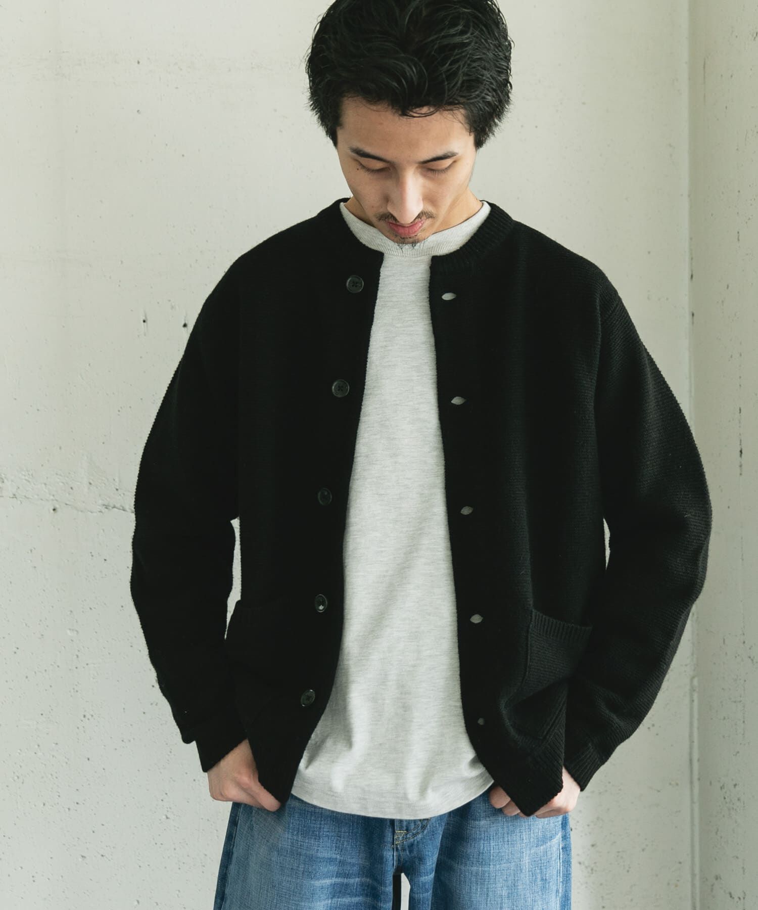 URBAN RESEARCH DOORS「ハミルトンウールガーターカーディガン」|カーディガン|