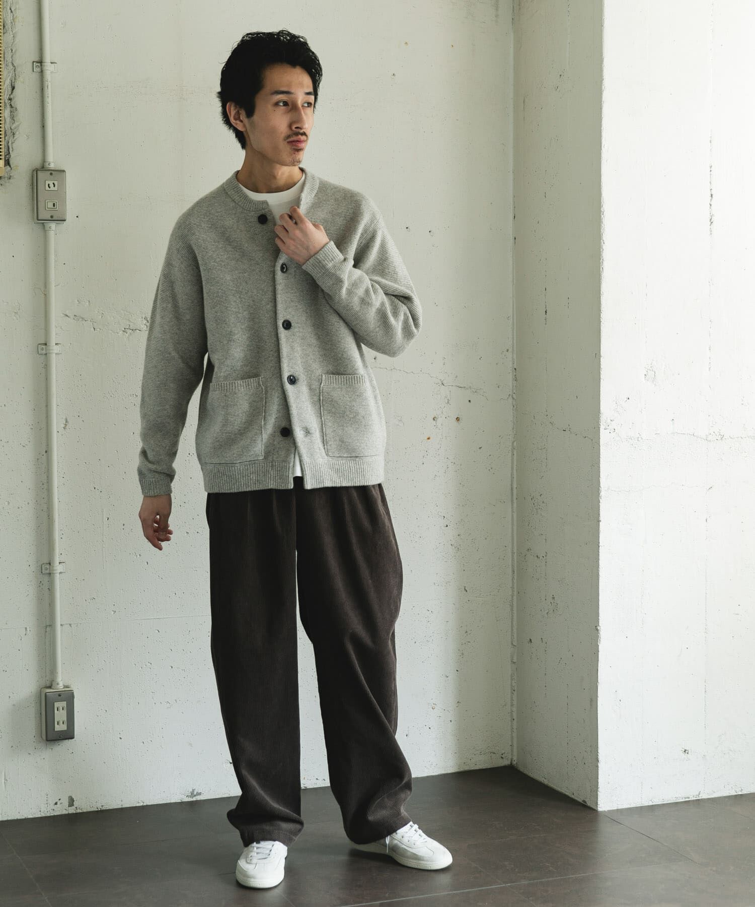 URBAN RESEARCH DOORS「ハミルトンウールガーターカーディガン」|カーディガン|