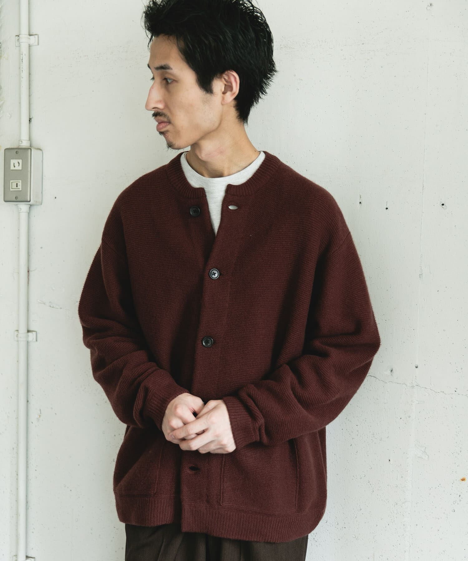 URBAN RESEARCH DOORS「ハミルトンウールガーターカーディガン」|カーディガン|