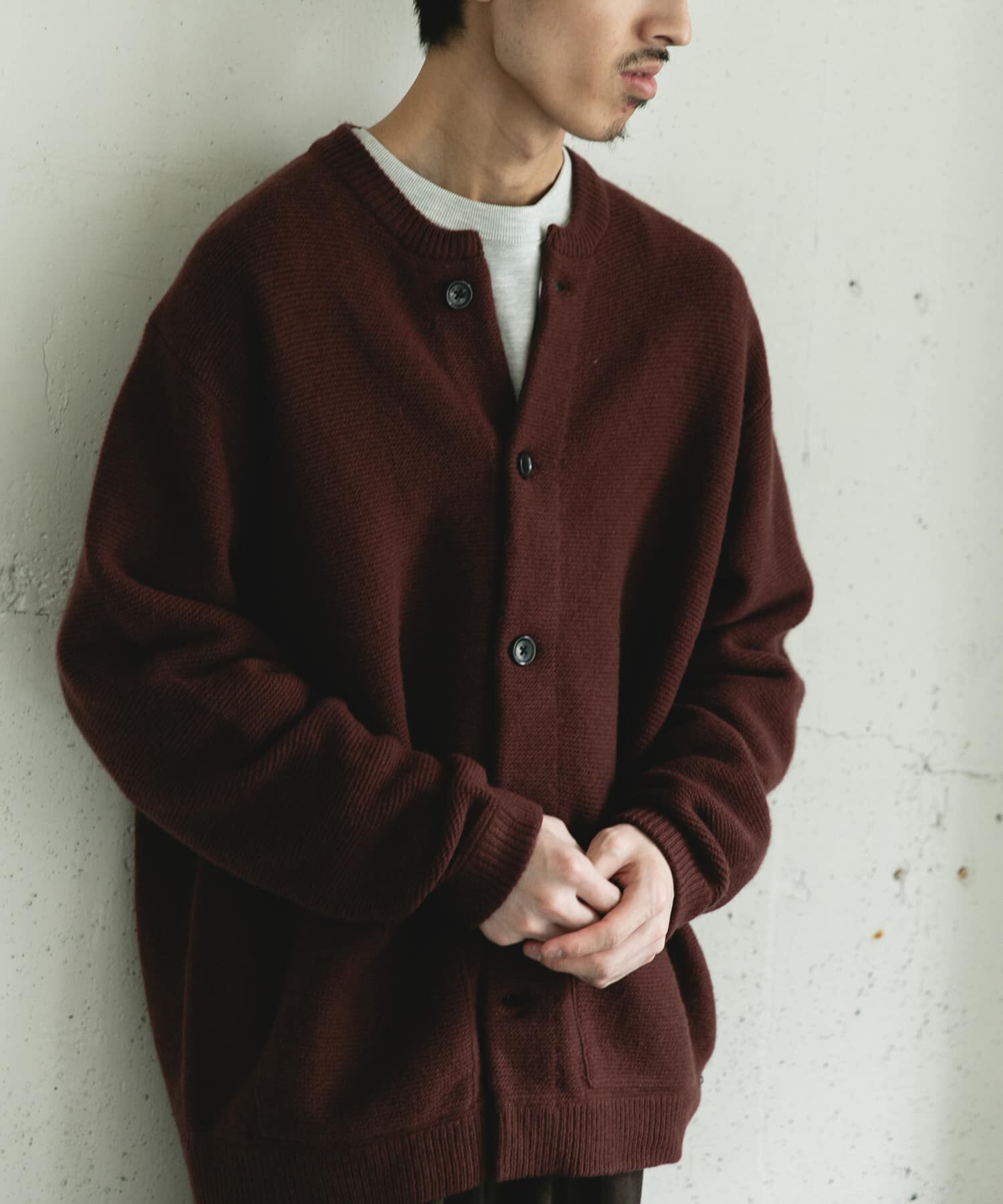 URBAN RESEARCH DOORS「ハミルトンウールガーターカーディガン」|カーディガン|