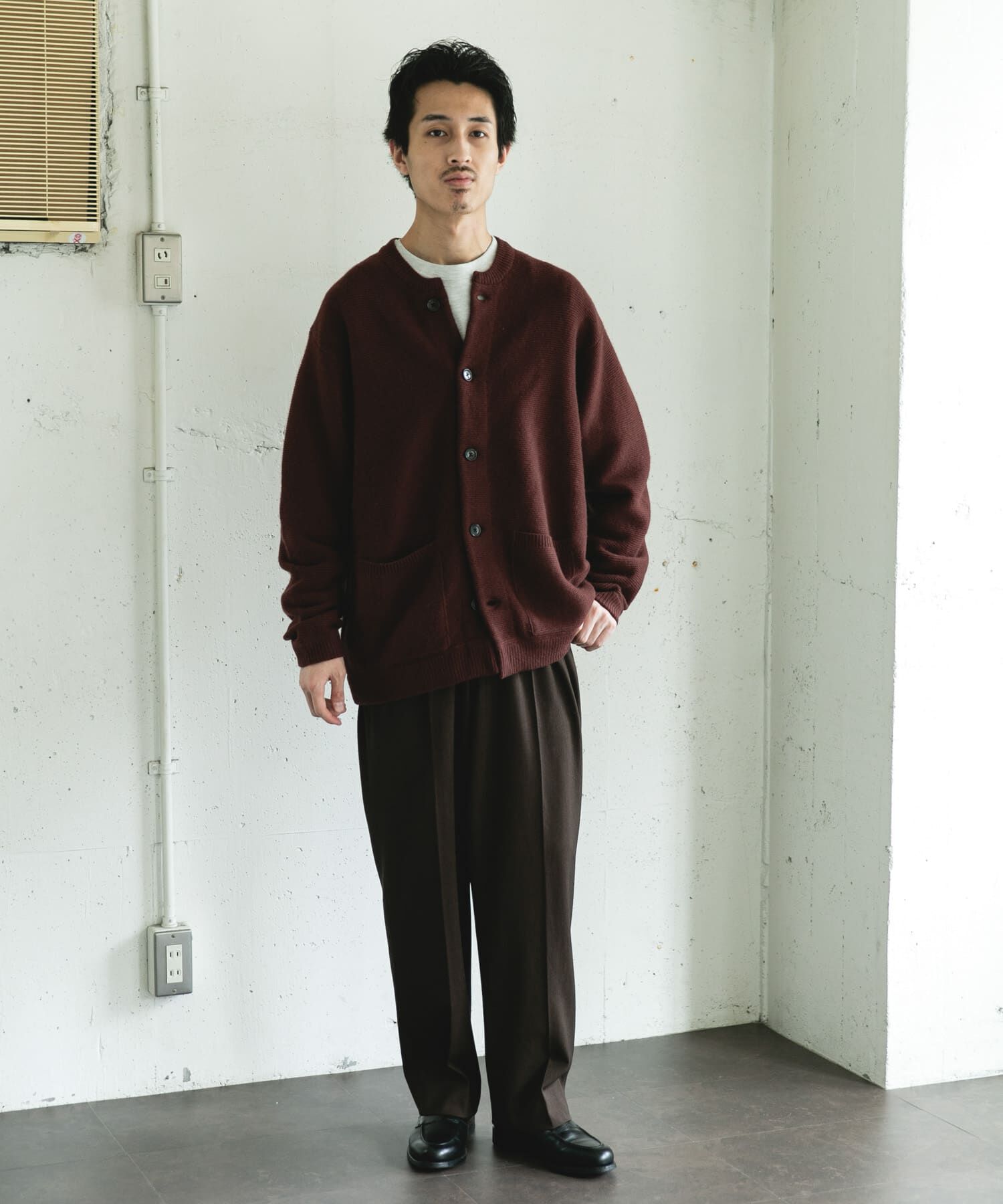 URBAN RESEARCH DOORS「ハミルトンウールガーターカーディガン」|カーディガン|