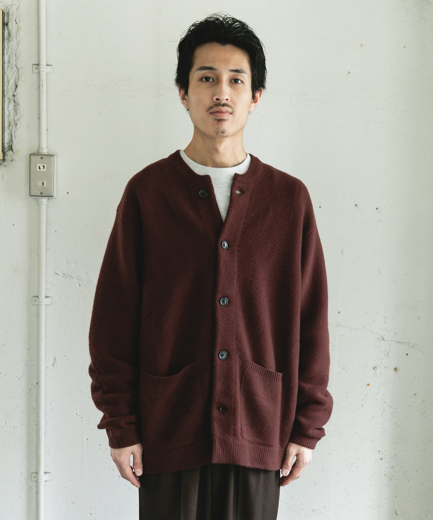 URBAN RESEARCH DOORS「ハミルトンウールガーターカーディガン」|カーディガン|