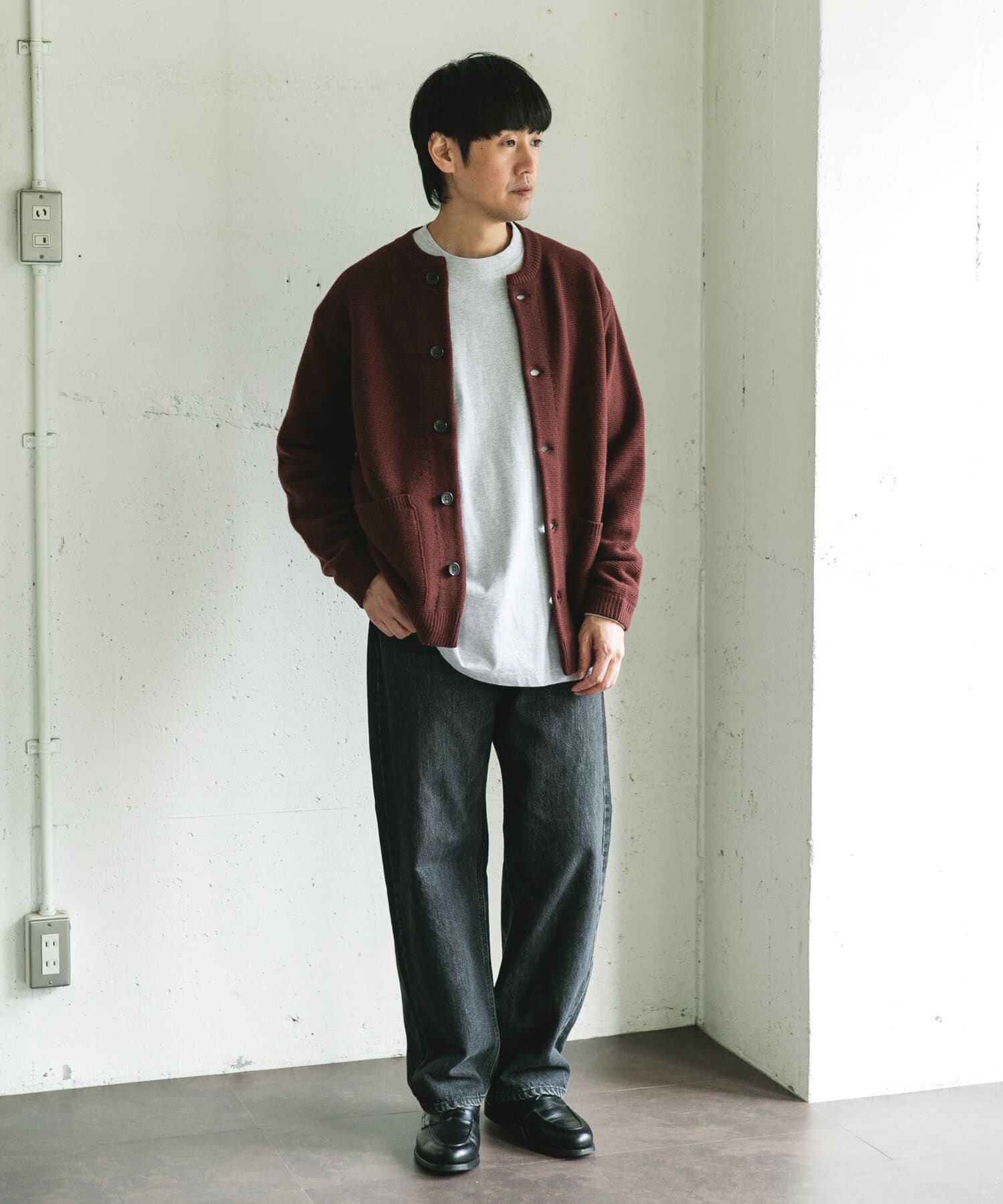 URBAN RESEARCH DOORS「ハミルトンウールガーターカーディガン」|カーディガン|