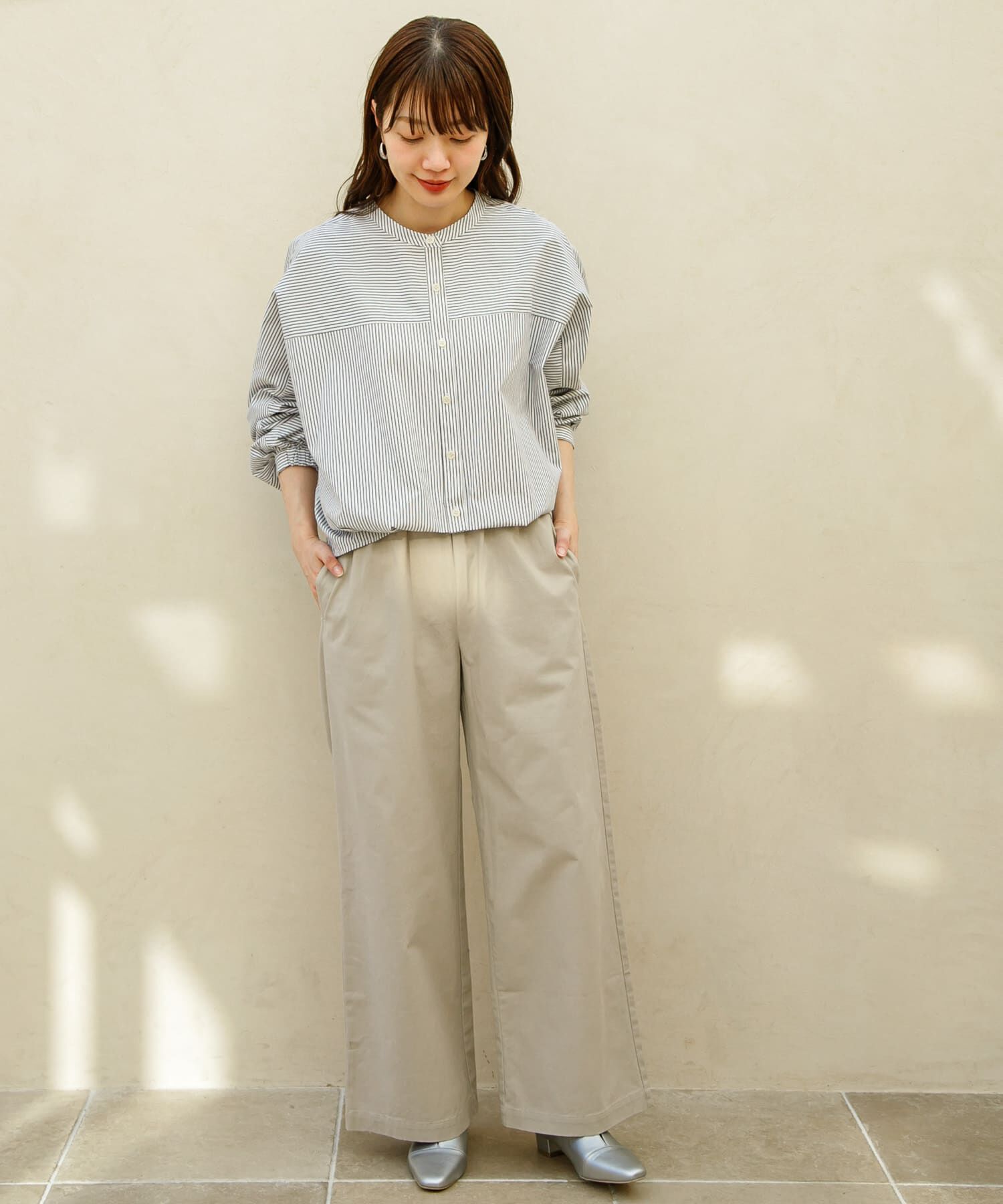 Sonny Label 「『WEB限定』フロントタックバンドカラーシャツ」|シャツ・ブラウス|