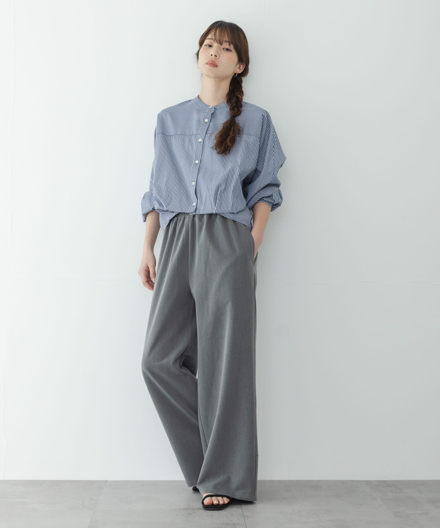 Sonny Label 「『WEB限定』フロントタックバンドカラーシャツ」|シャツ・ブラウス|