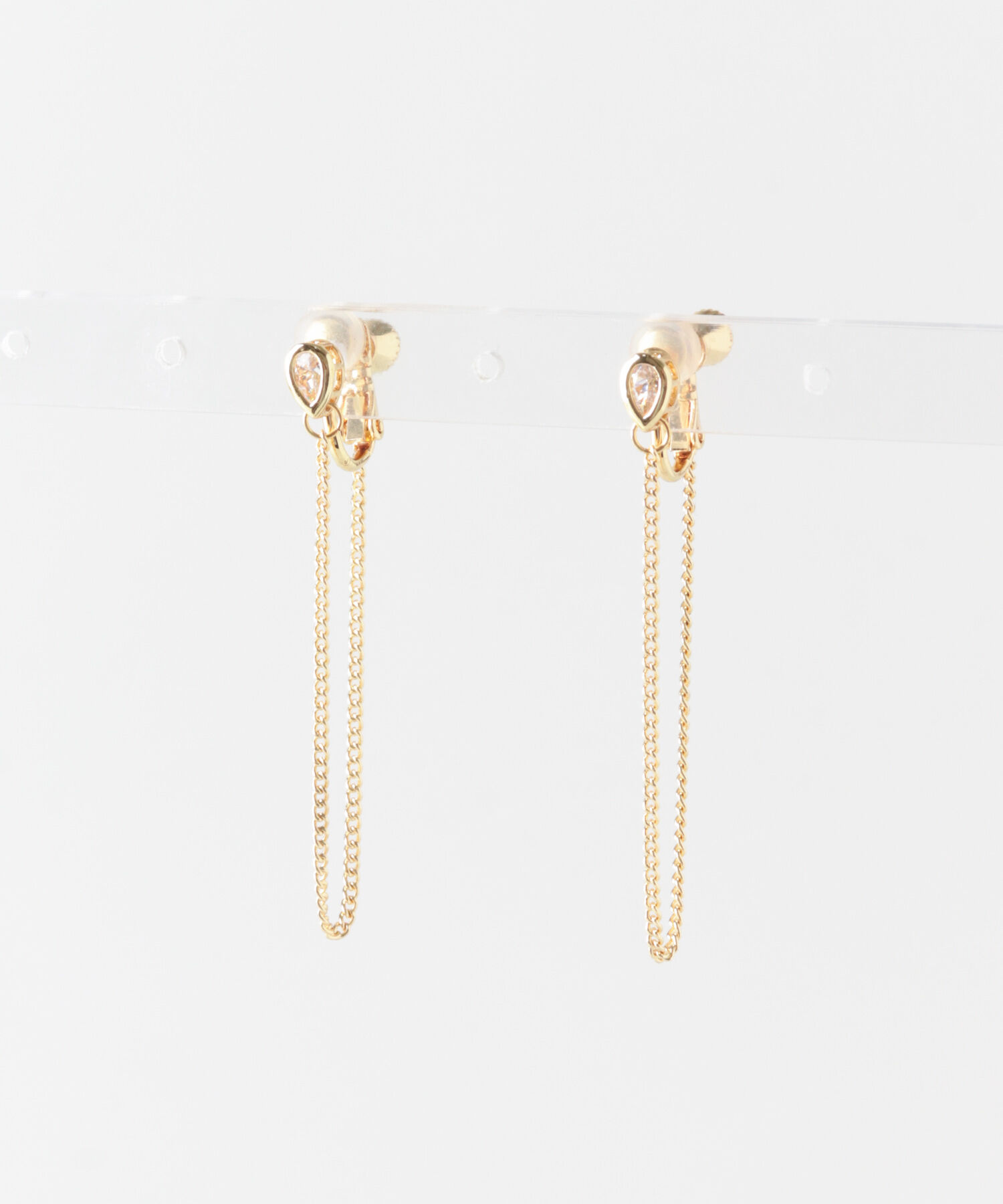 SMELLY「ビジューロングチェーンイヤリング」|イヤリング|