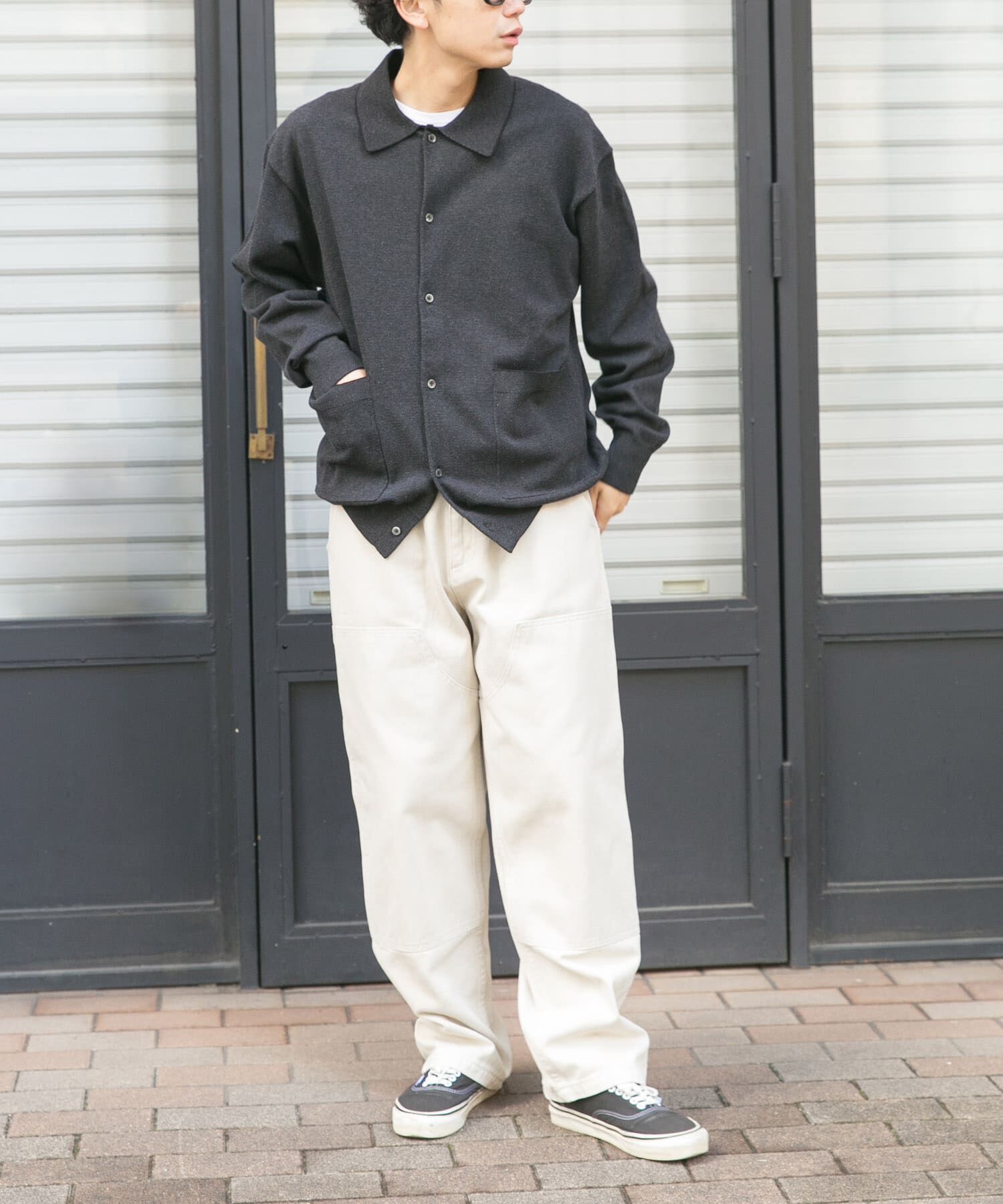 URBAN RESEARCH DOORS「FORK&SPOON　ニットポロカーディガン」|カーディガン|