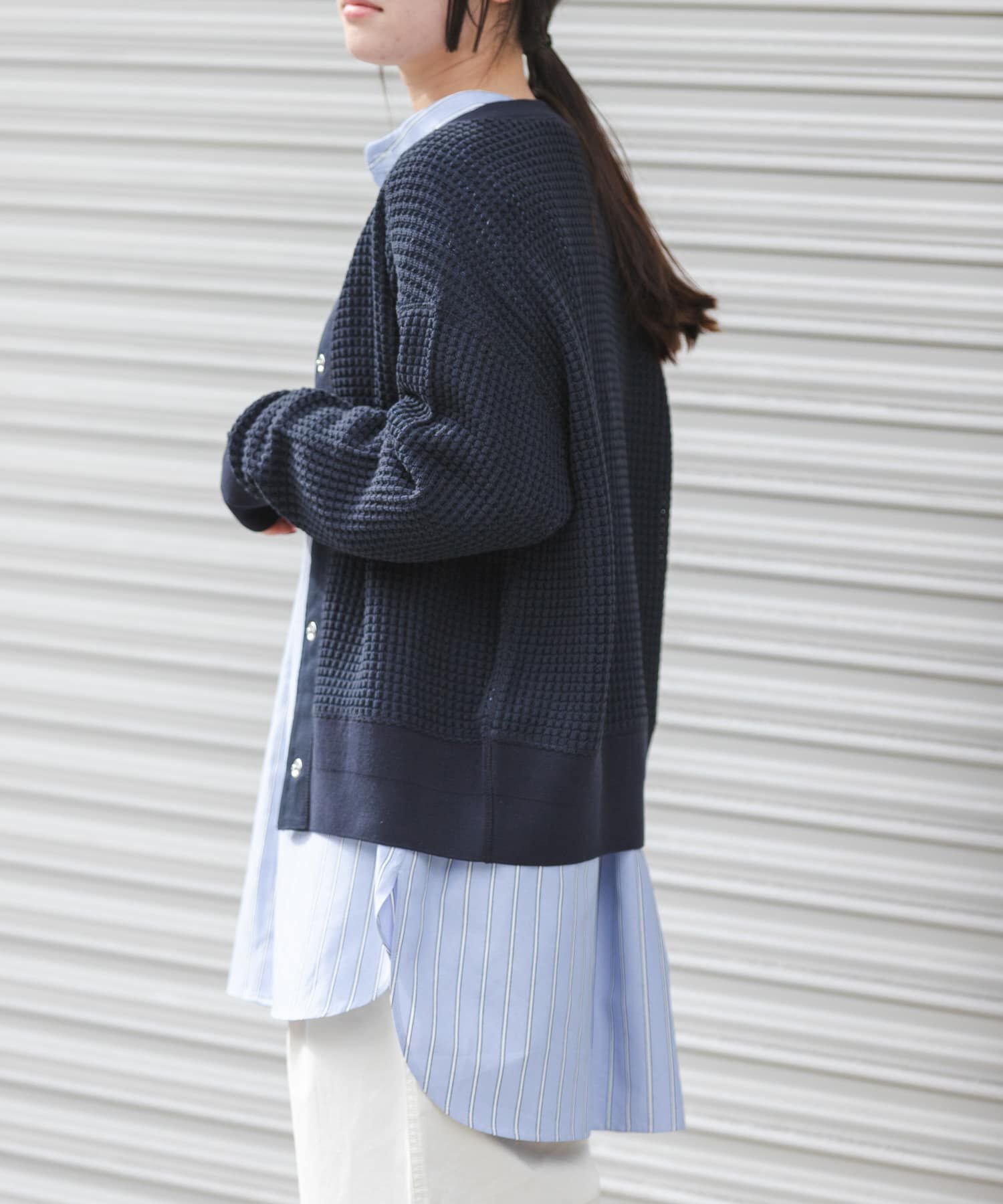 URBAN RESEARCH DOORS「FORK&SPOON　ワッフルカーディガン」|カーディガン|