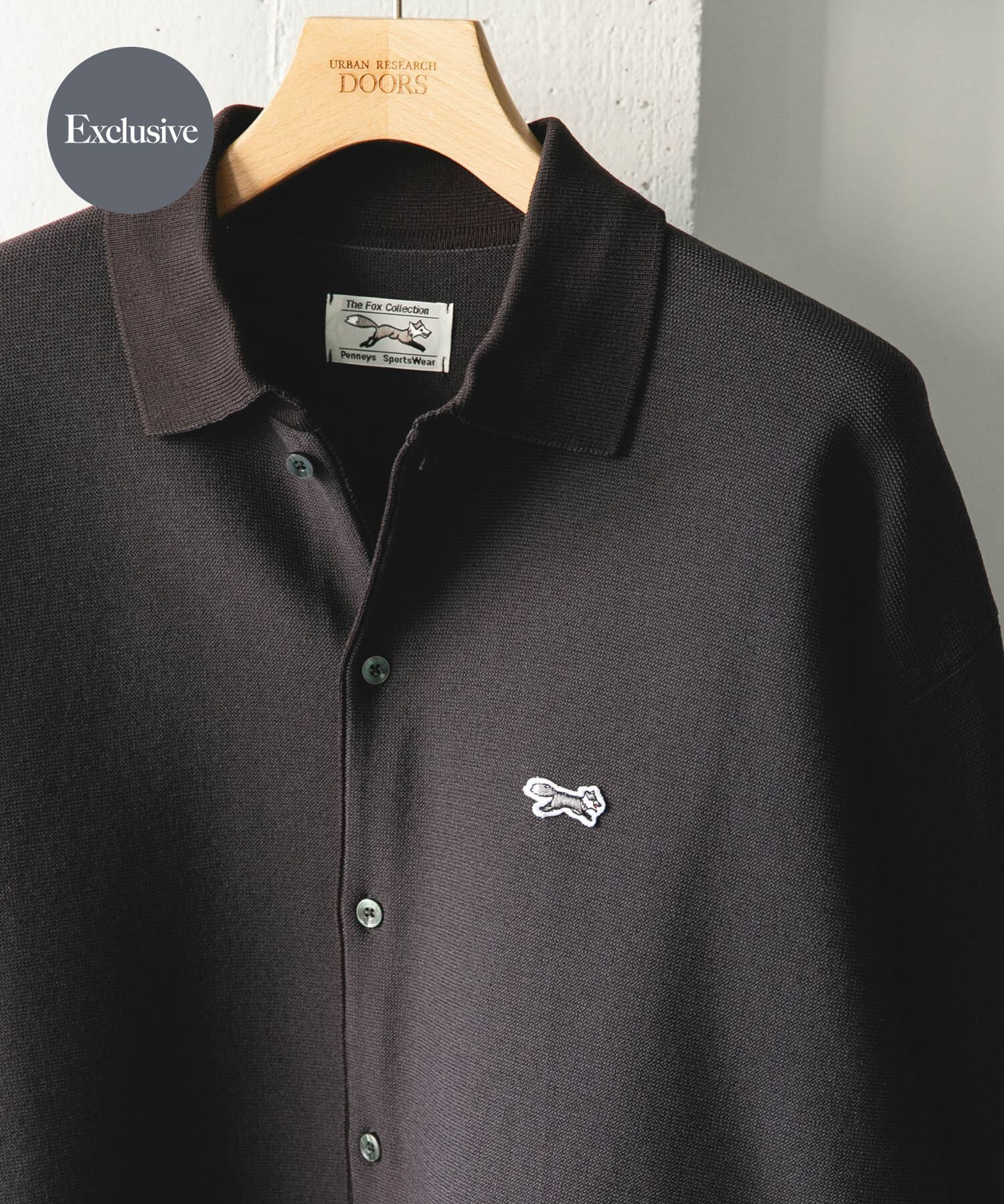 URBAN RESEARCH DOORS「『別注』PENNEYS&times;DOORS　THE FOX シャツカーディガン」|カーディガン|チャコールグレー