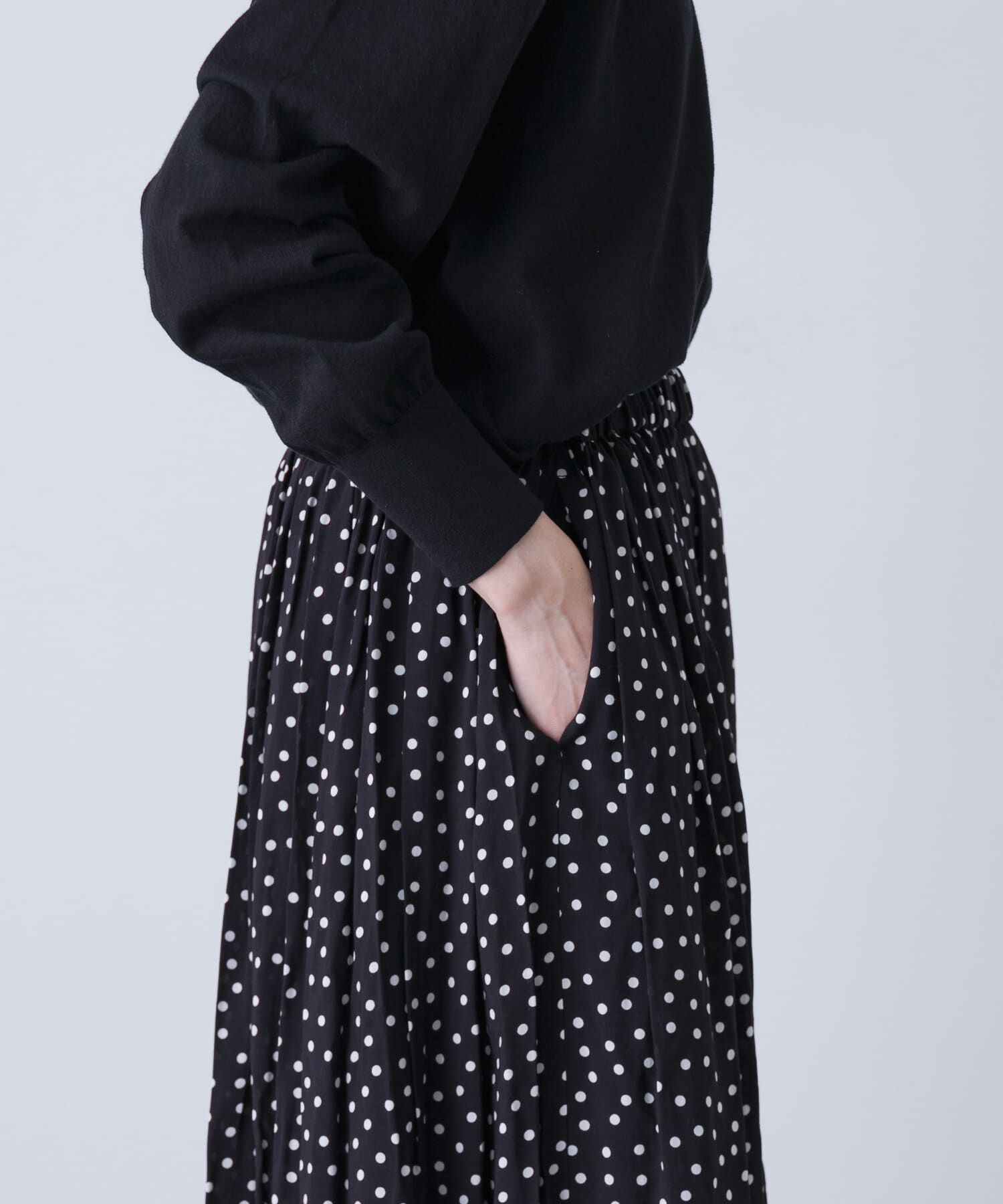 かぐれ「ドットギャザースカート」|スカート|