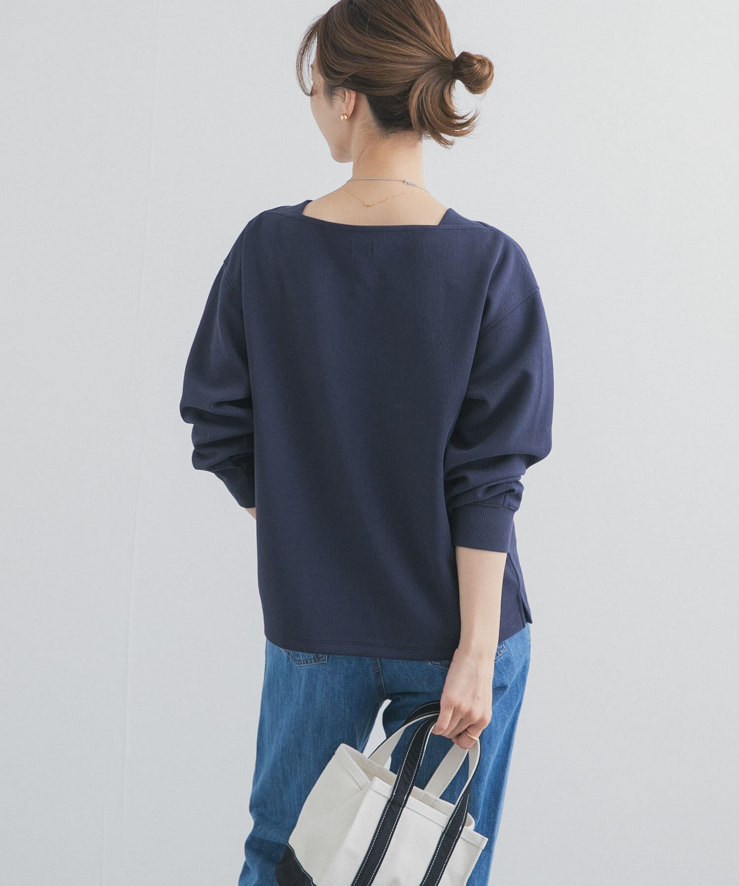 URBAN RESEARCH DOORS「強撚ダンボールボートネックプルオーバー」|Tシャツ・カットソー|