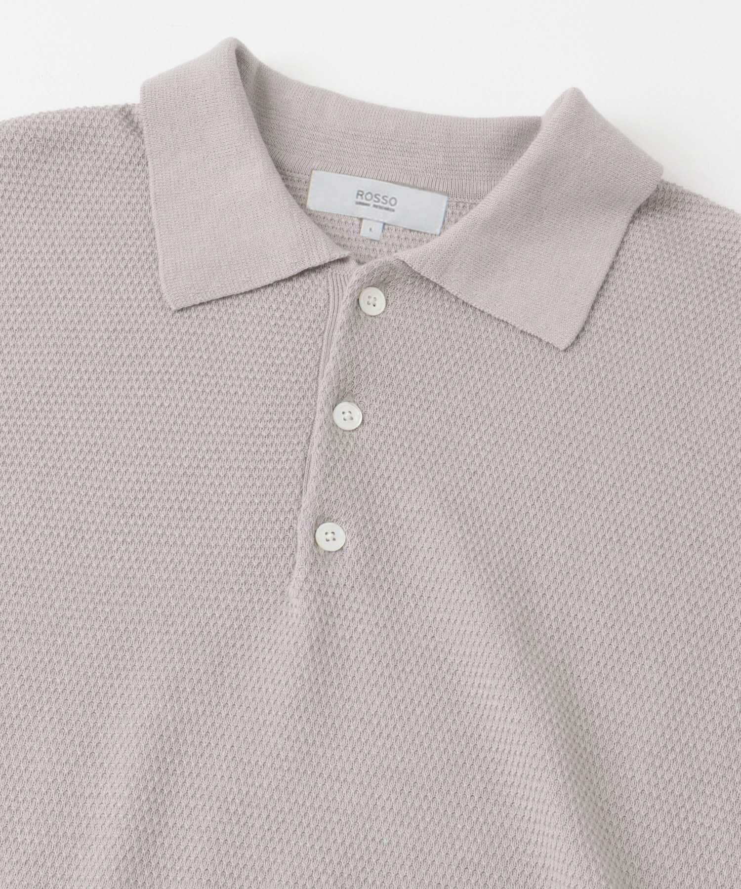 URBAN RESEARCH ROSSO「『WEB限定』変形カノコ半袖ニットポロ」|ポロシャツ|