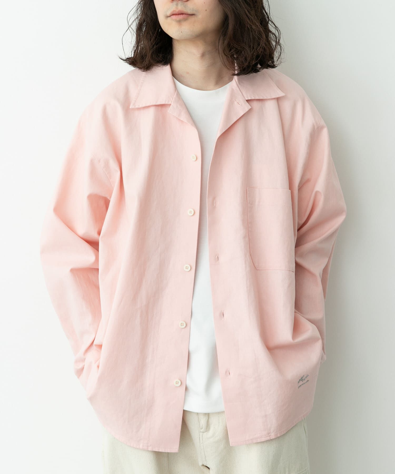 Sonny Label 「ARMY TWILL　COTTON LINEN UTILITYSHIRTS」|シャツ・ブラウス|ピンク