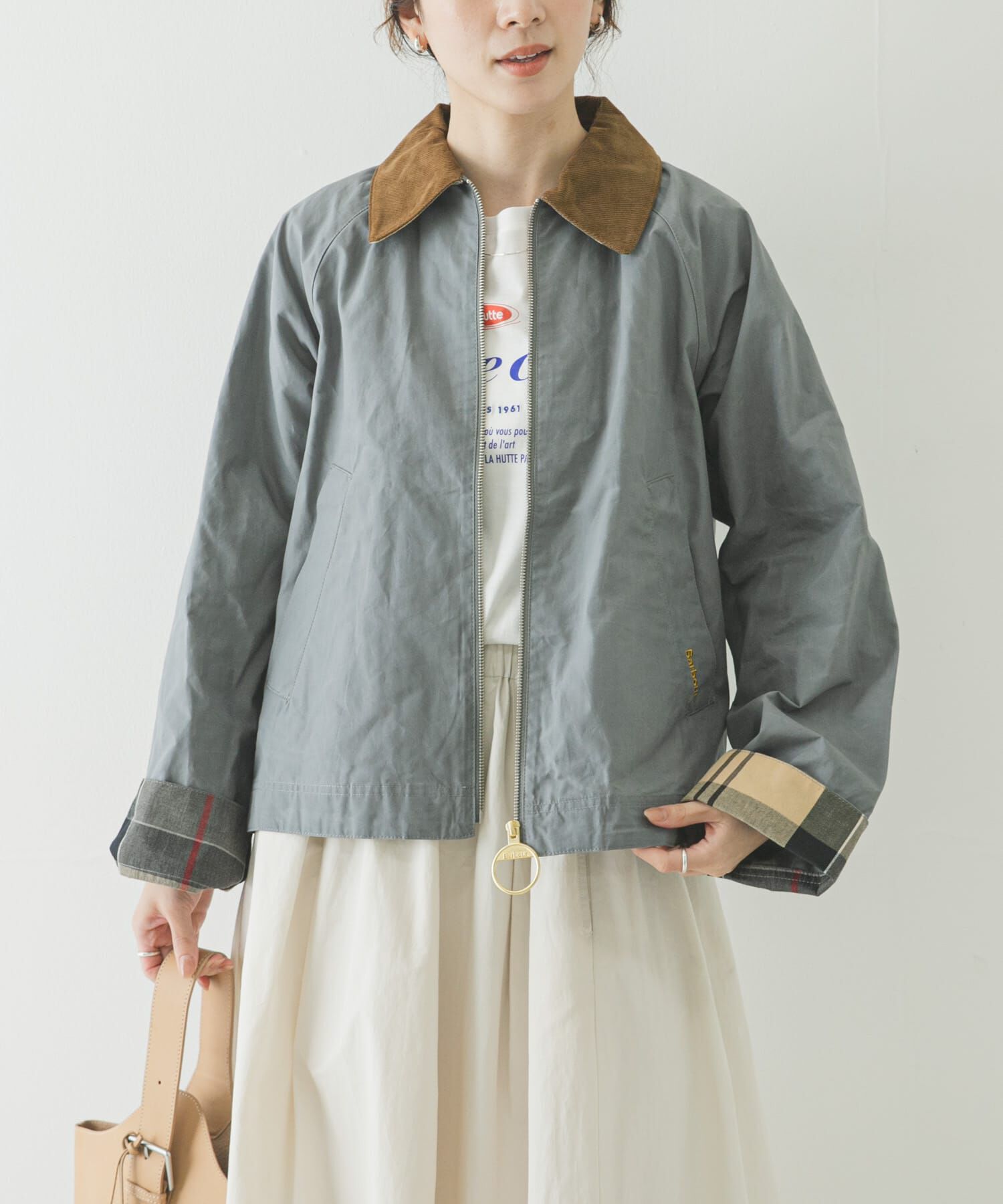 URBAN RESEARCH「Barbour　CATLIN CASUAL JACKET」|ノーカラーコート|