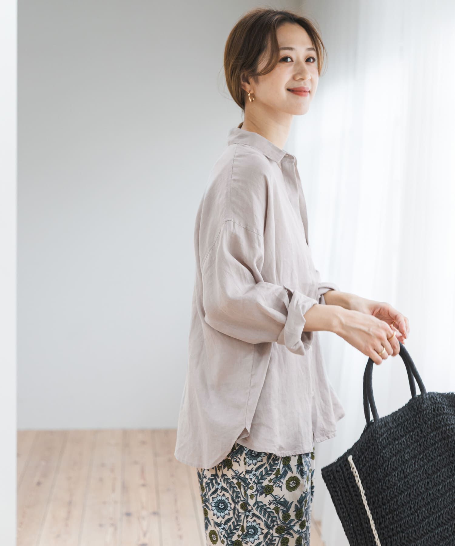 URBAN RESEARCH DOORS「リネンオーバーシャツ」|シャツ・ブラウス|