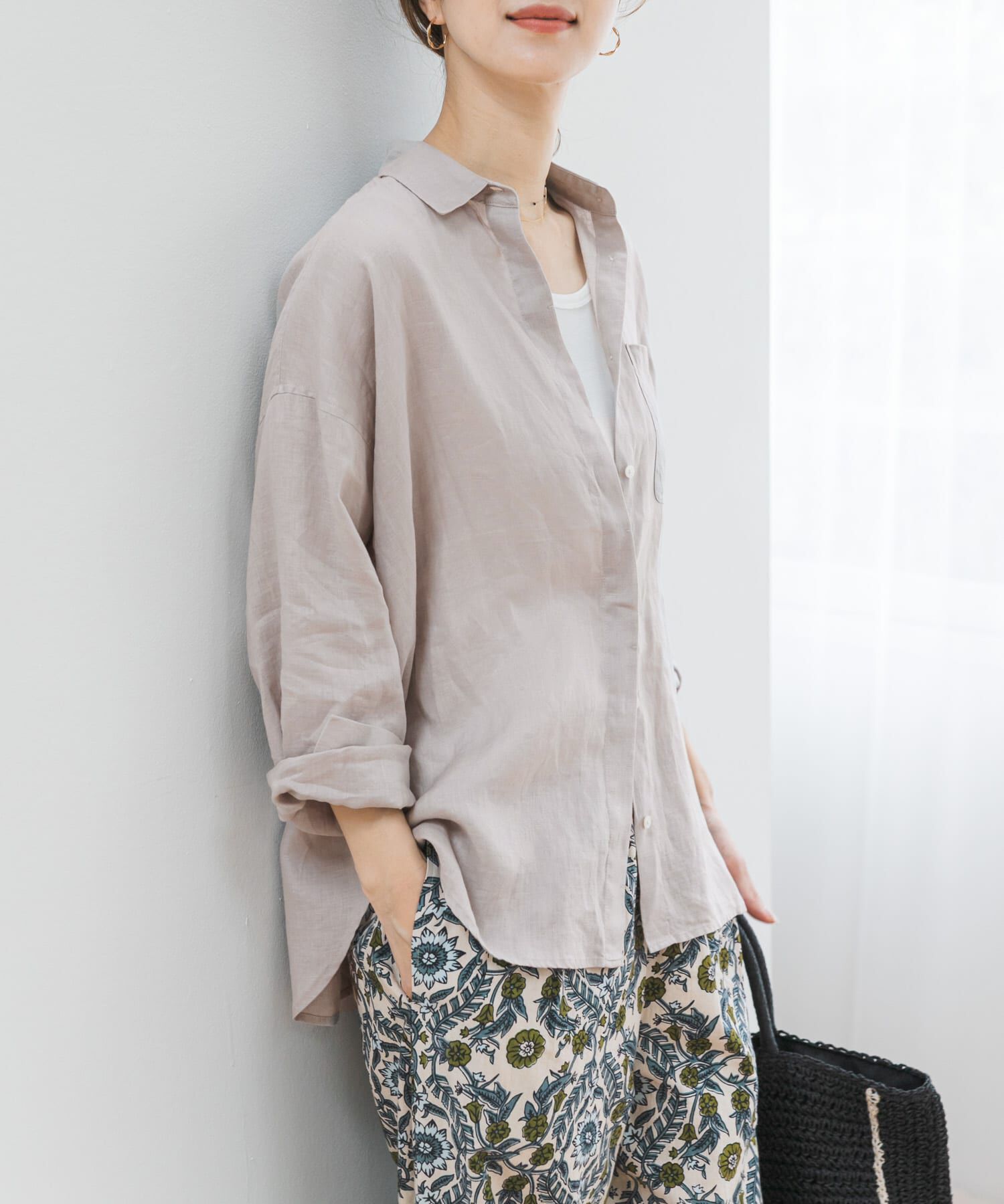 URBAN RESEARCH DOORS「リネンオーバーシャツ」|シャツ・ブラウス|