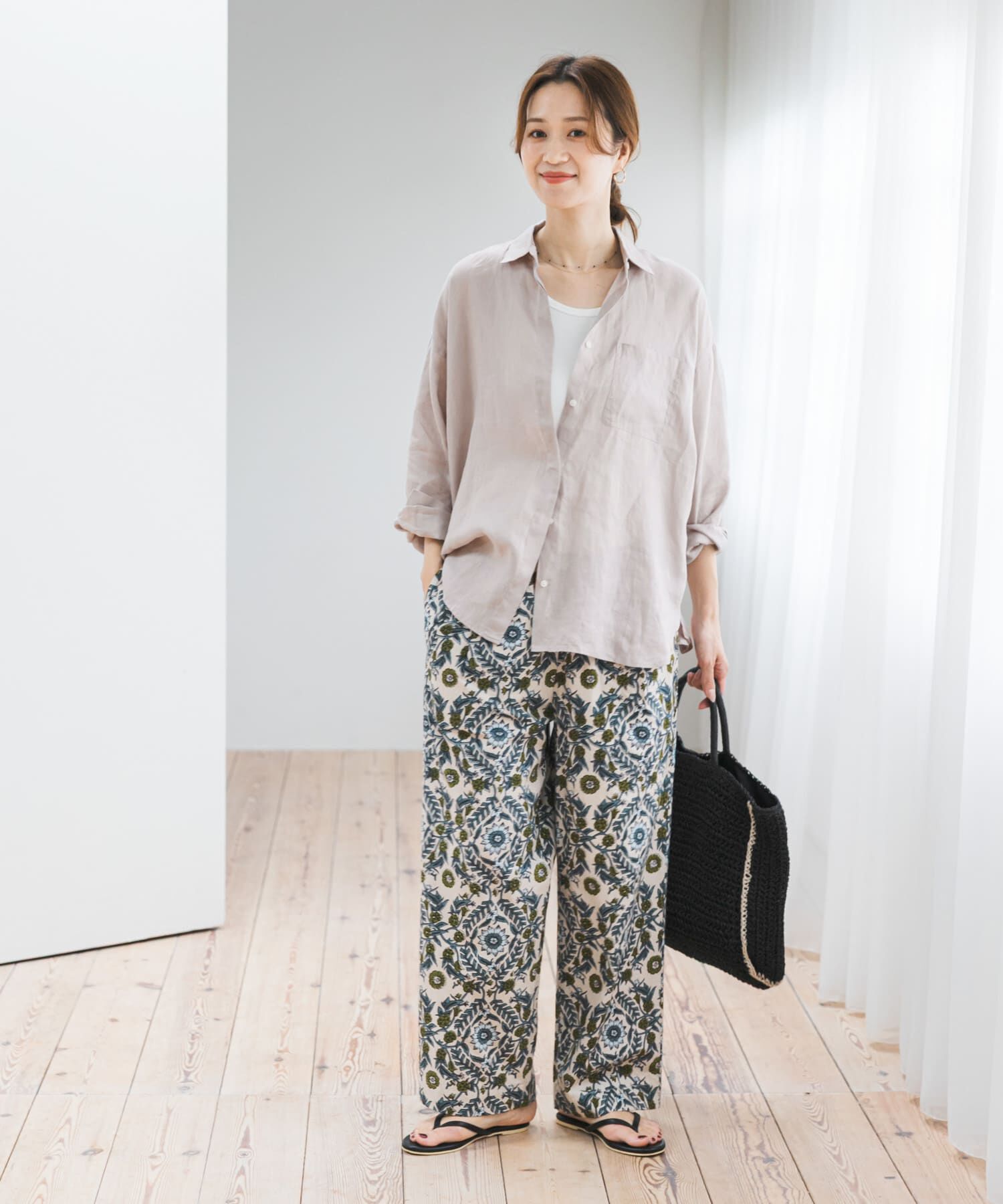 URBAN RESEARCH DOORS「リネンオーバーシャツ」|シャツ・ブラウス|