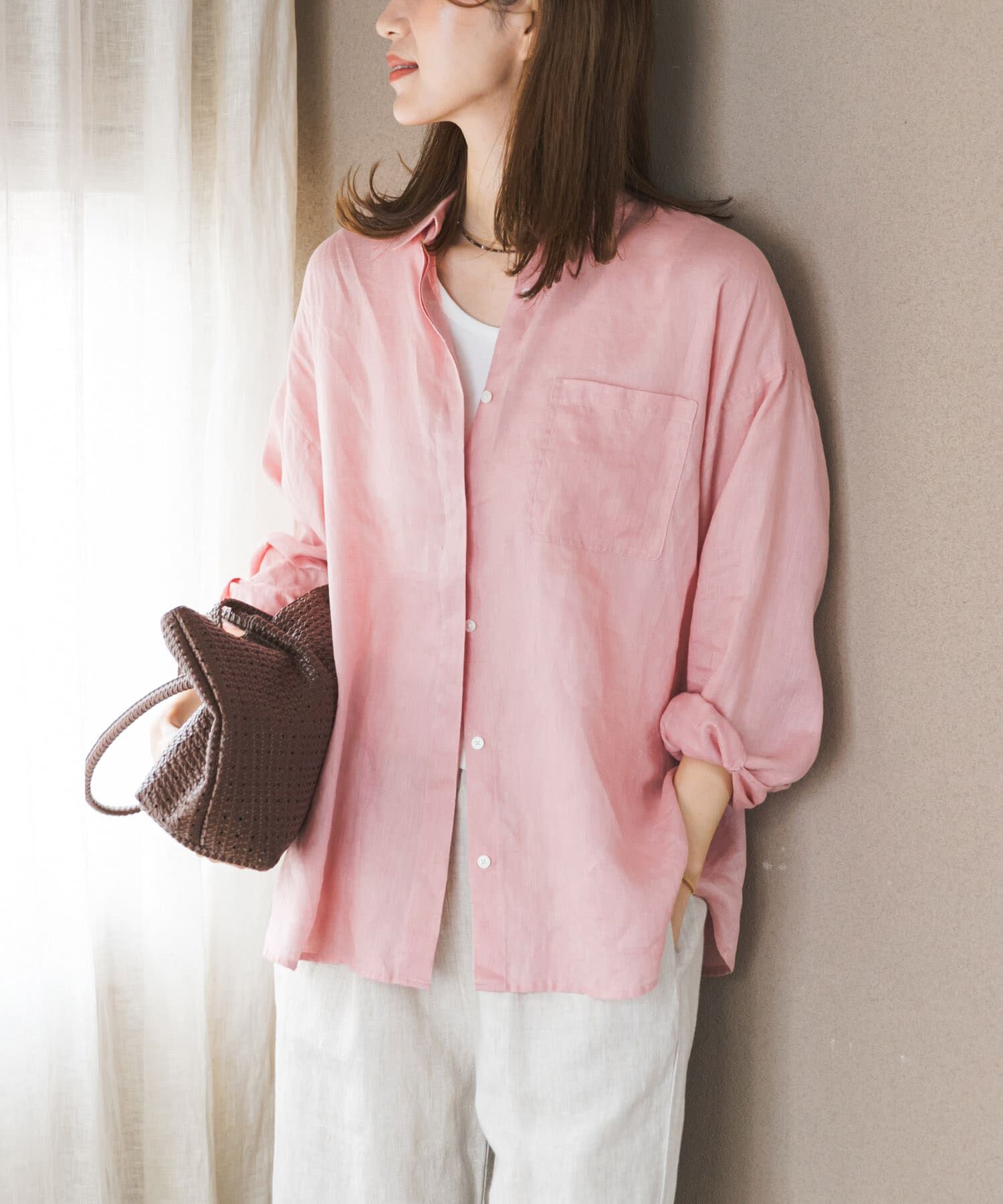 URBAN RESEARCH DOORS「リネンオーバーシャツ」|シャツ・ブラウス|