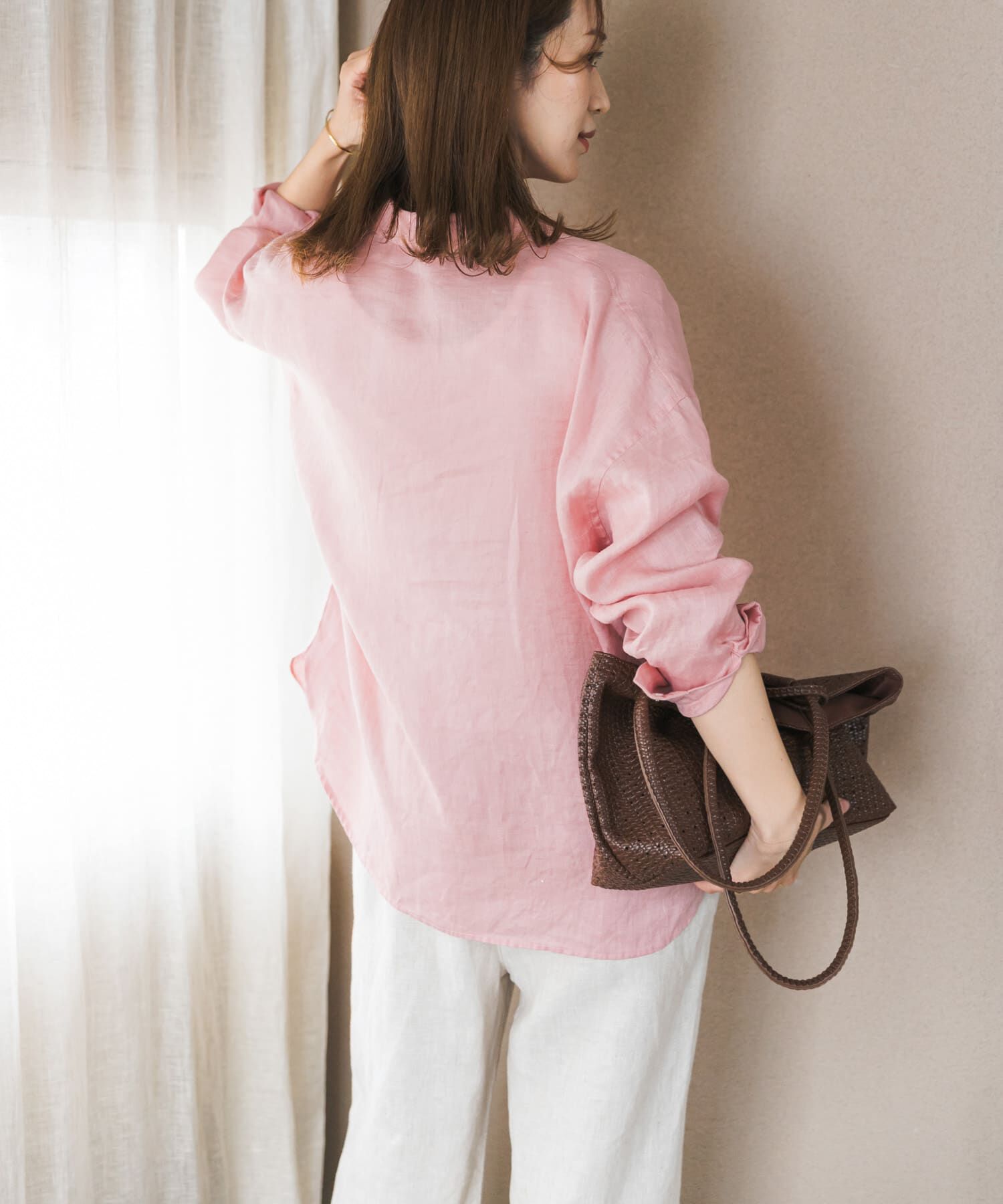 URBAN RESEARCH DOORS「リネンオーバーシャツ」|シャツ・ブラウス|