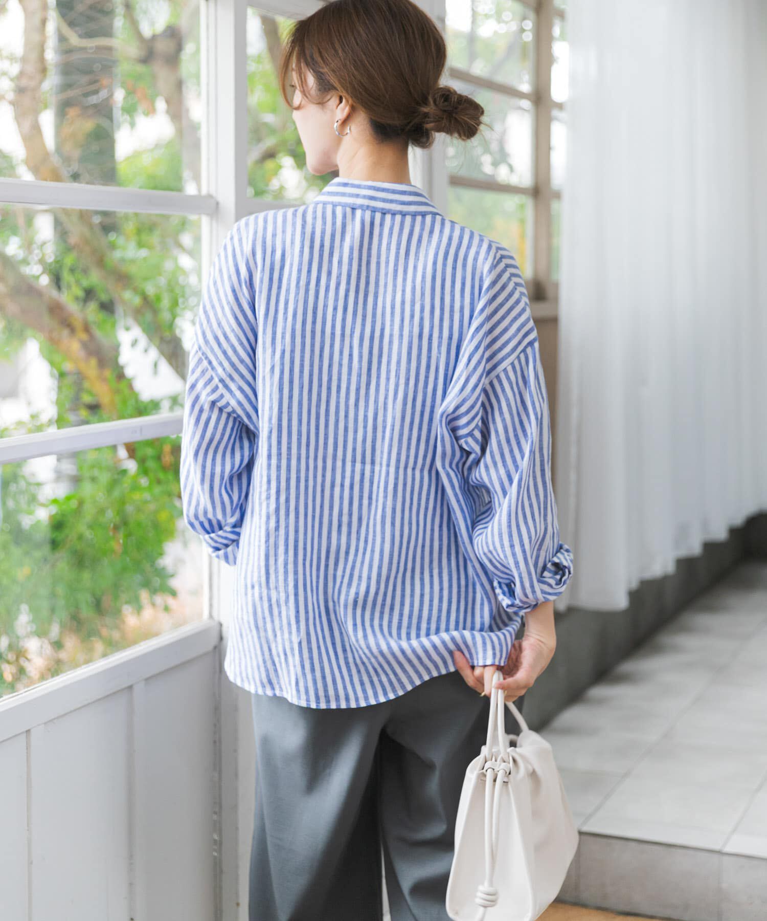 URBAN RESEARCH DOORS「リネンオーバーシャツ」|シャツ・ブラウス|