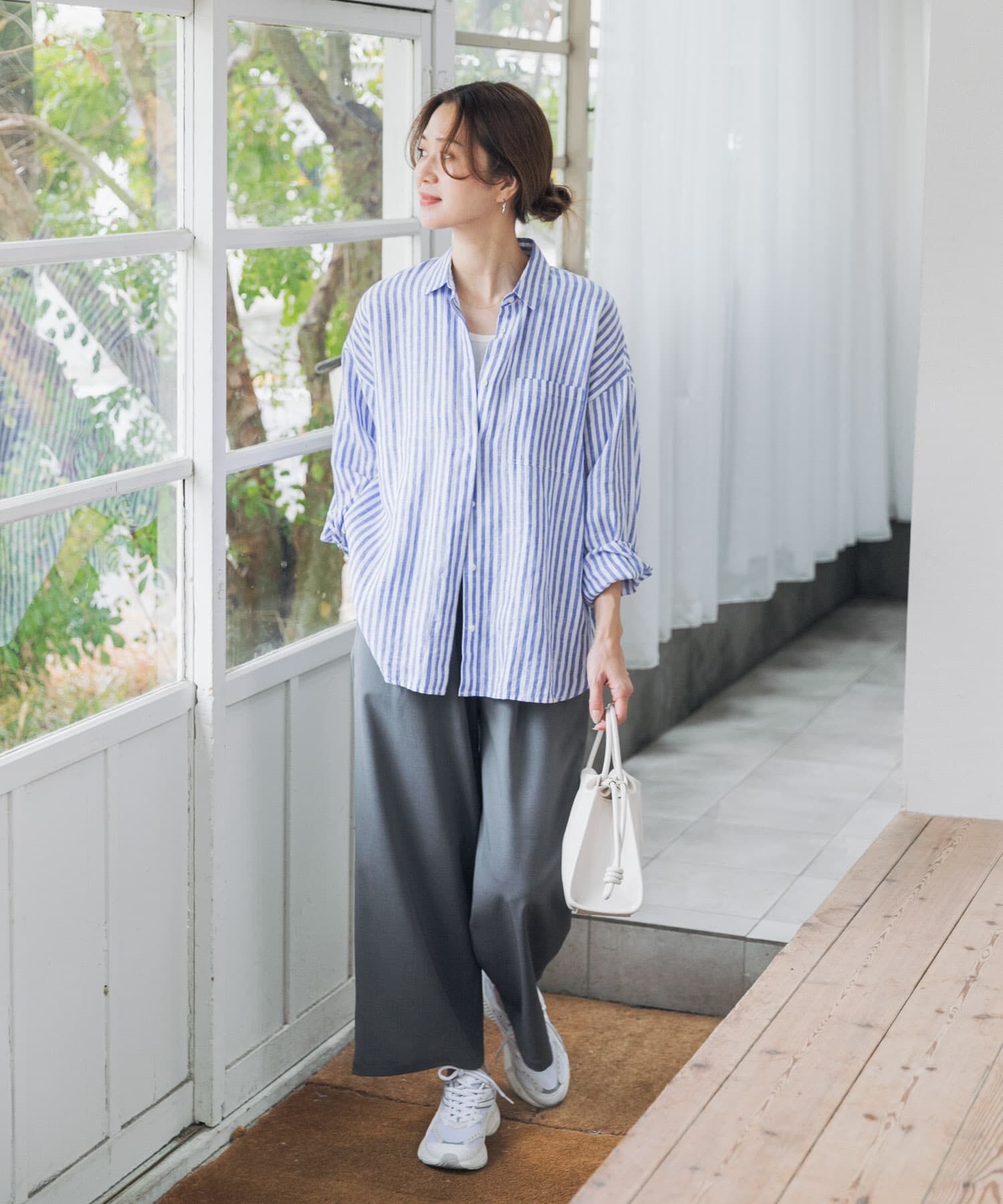 URBAN RESEARCH DOORS「リネンオーバーシャツ」|シャツ・ブラウス|