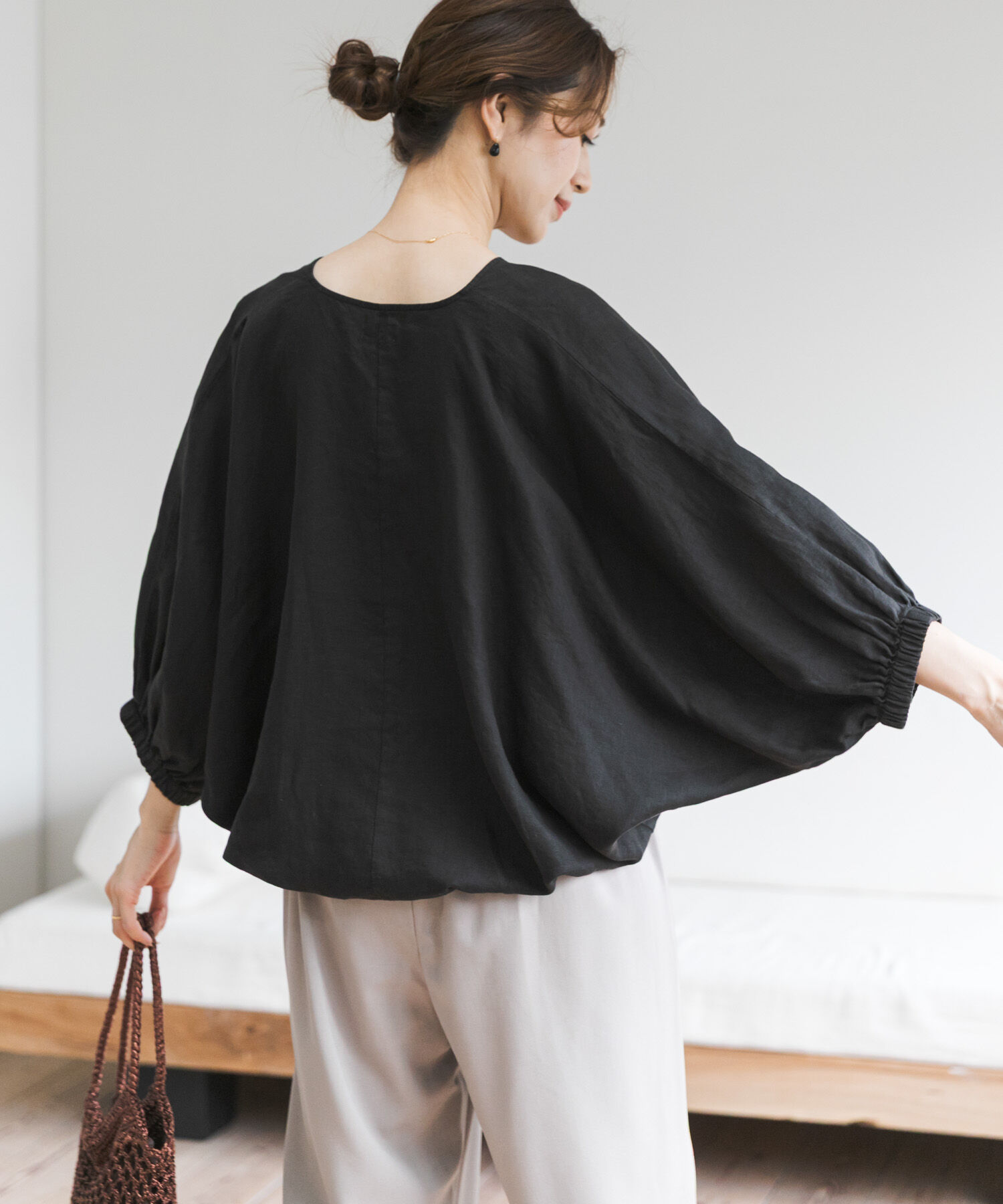 URBAN RESEARCH DOORS「リネンドロストドルマンブラウス」|シャツ・ブラウス|