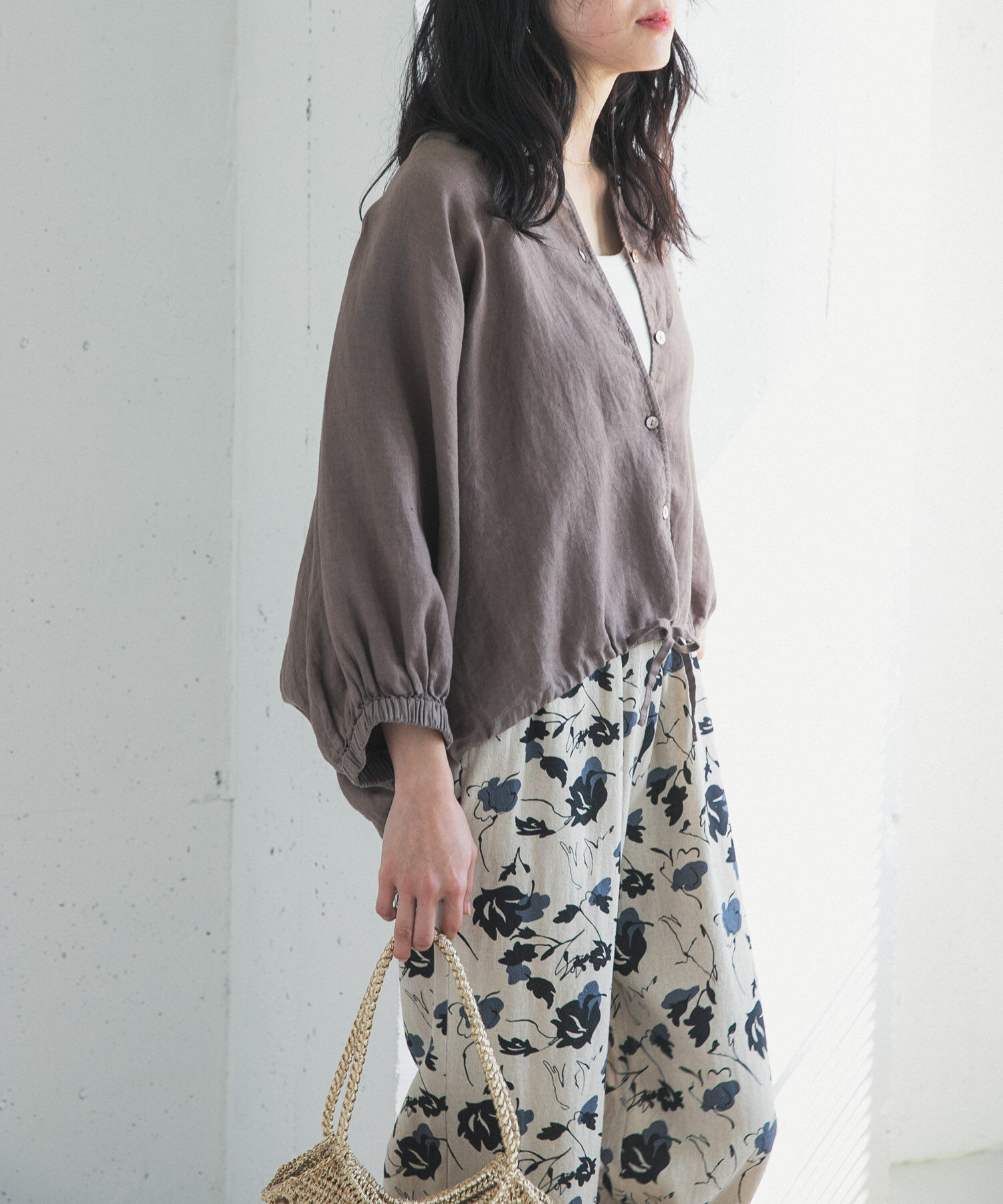 URBAN RESEARCH DOORS「リネンドロストドルマンブラウス」|シャツ・ブラウス|