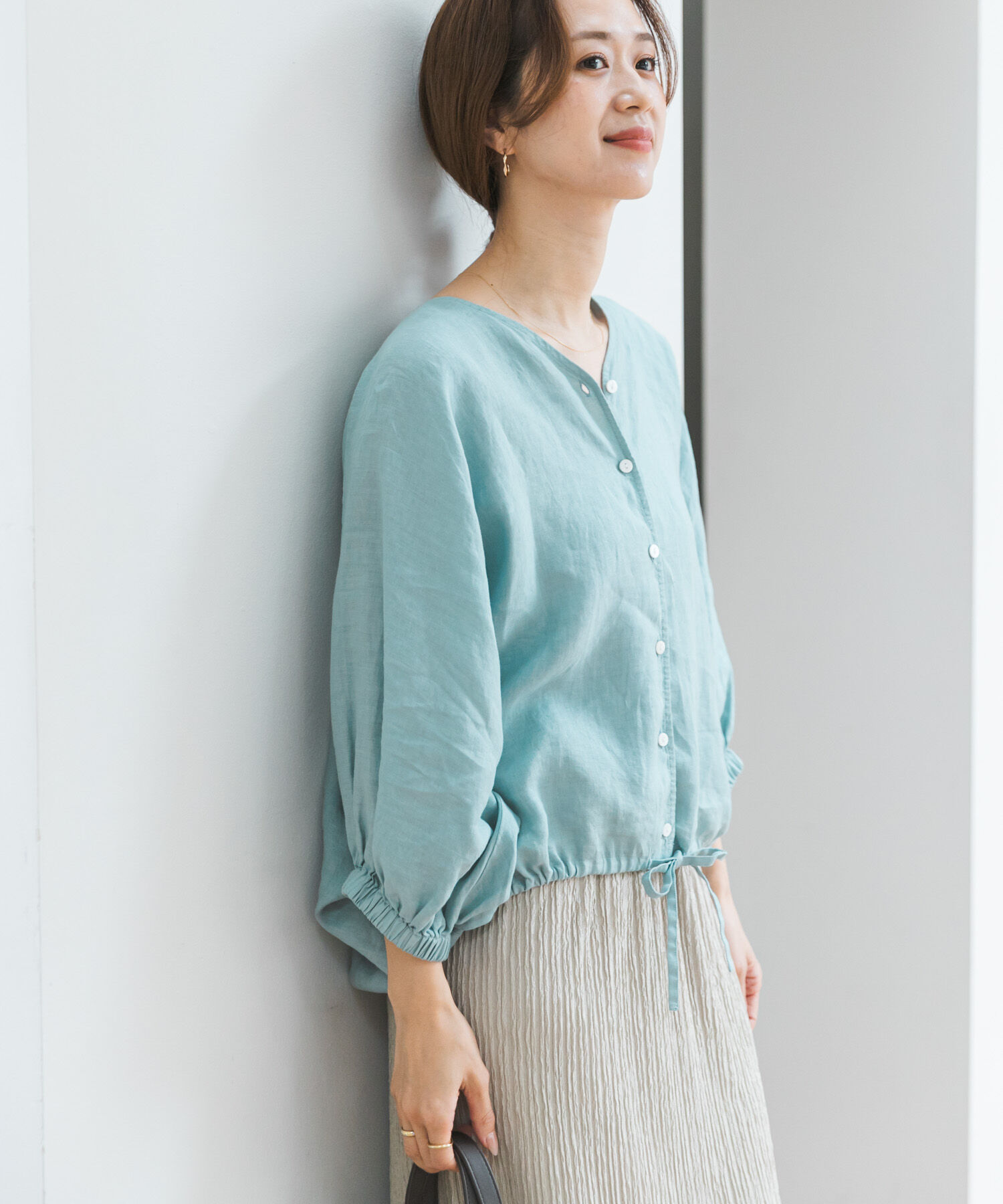 URBAN RESEARCH DOORS「リネンドロストドルマンブラウス」|シャツ・ブラウス|